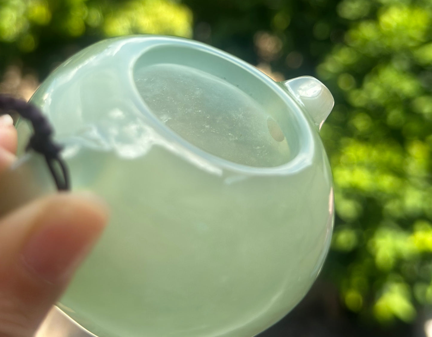 Handcrafted Chinese Xiuyu Authentic Jade Mini Xishi Shape Teapot Unique Artwork Jade Pot