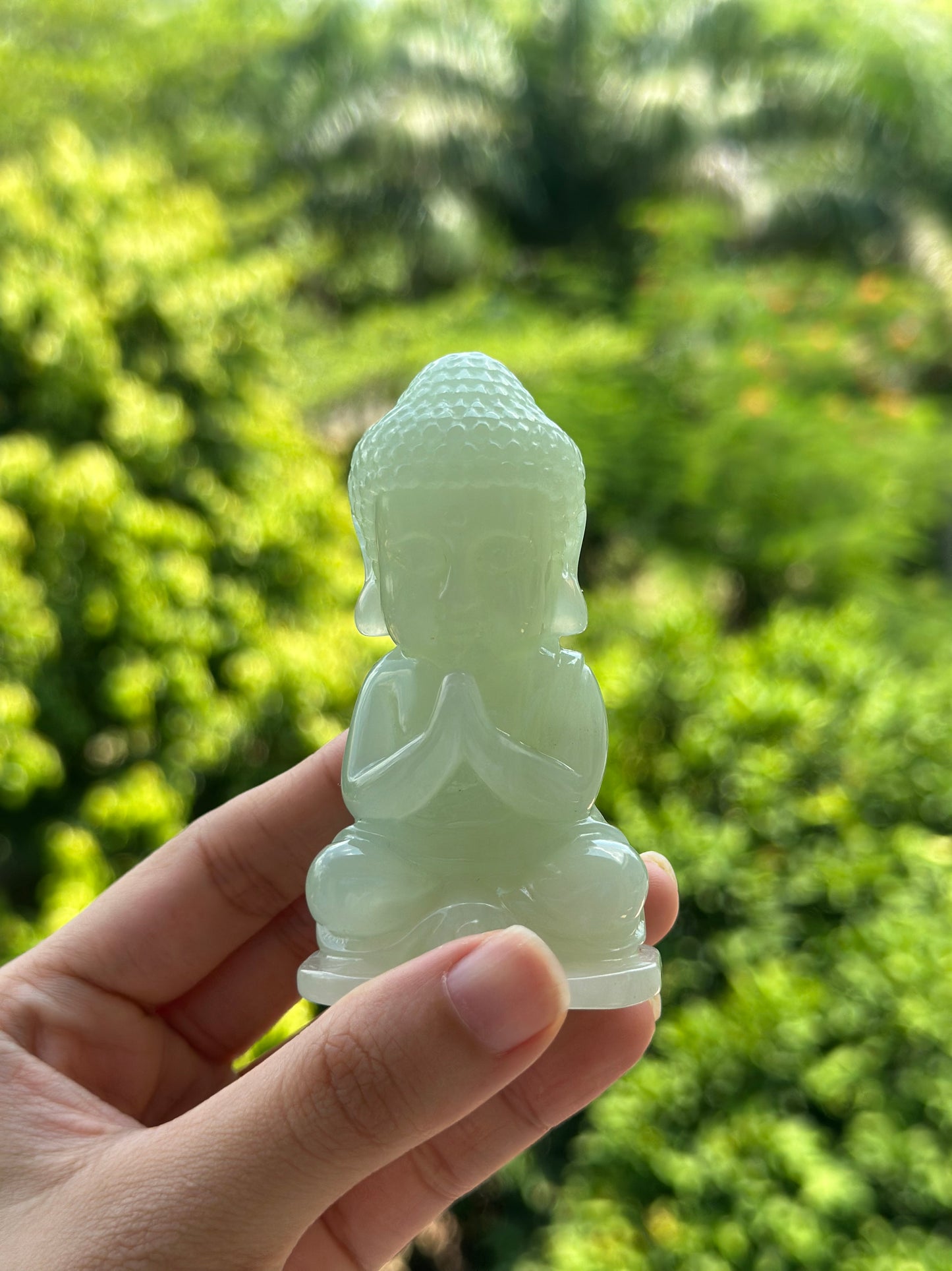 Handengraved Chinese Precious Xiuyu Jade Bouddha Sculpture Artwork Home Decor