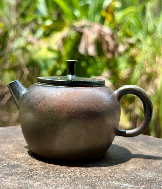 Handcrafted Woodfired Artowork Chinese Apple Shape Nixing clay Pottery Clay Teapot 150ml