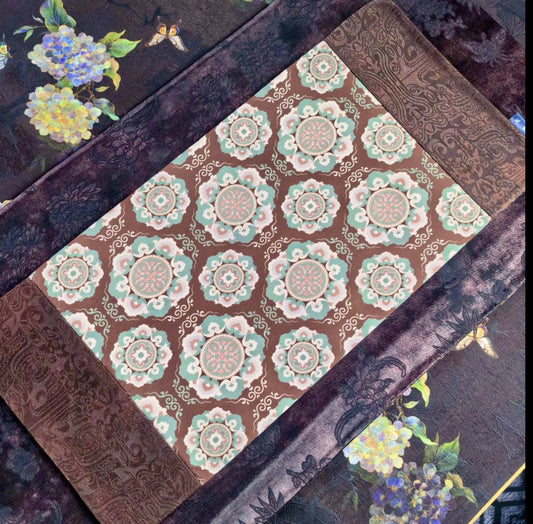 Original Chinese Traditional Baoxiang Flower Tea Table Cloth Chaxi Chabu