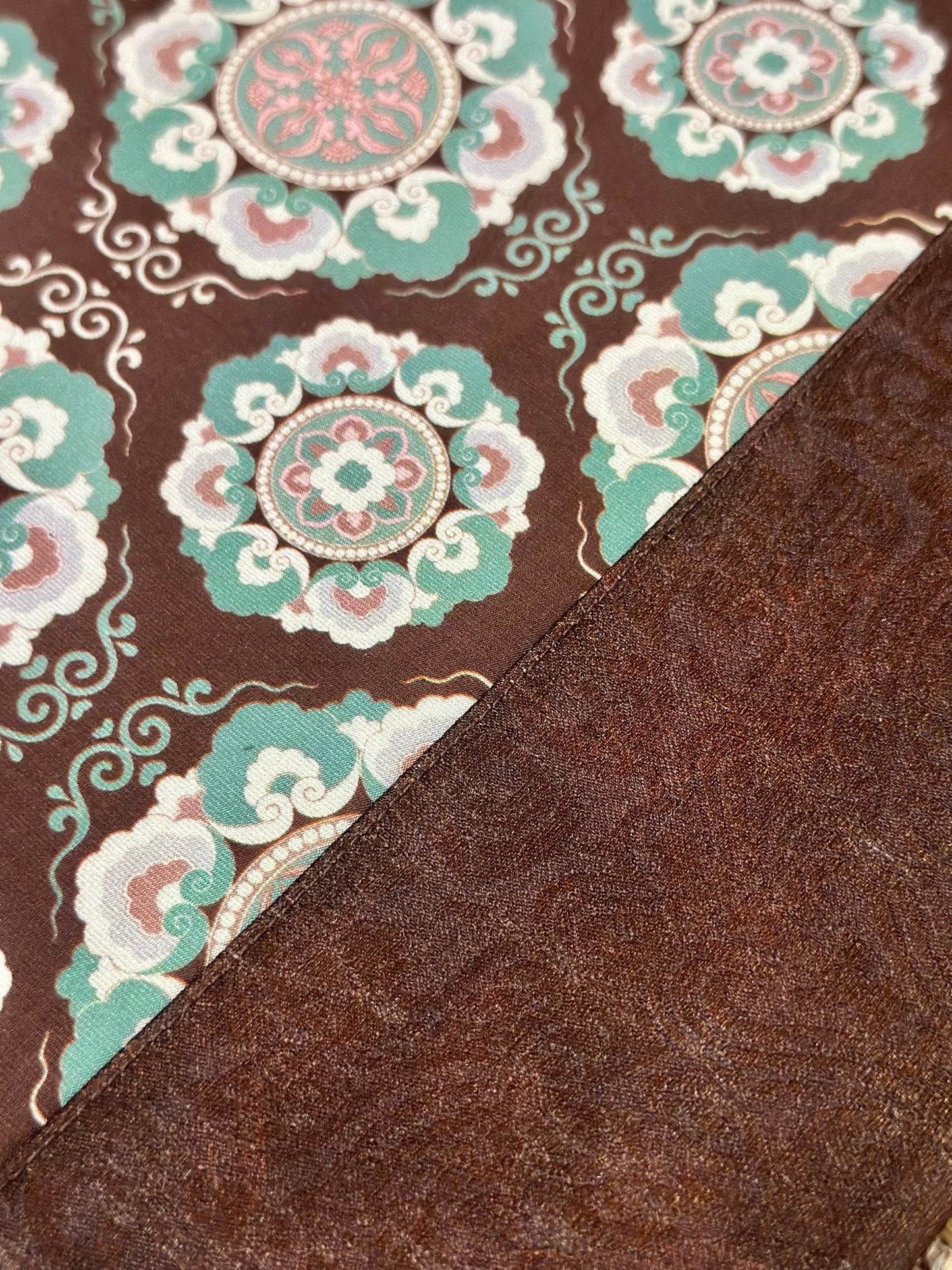 Original Chinese Traditional Baoxiang Flower Tea Table Cloth Chaxi Chabu