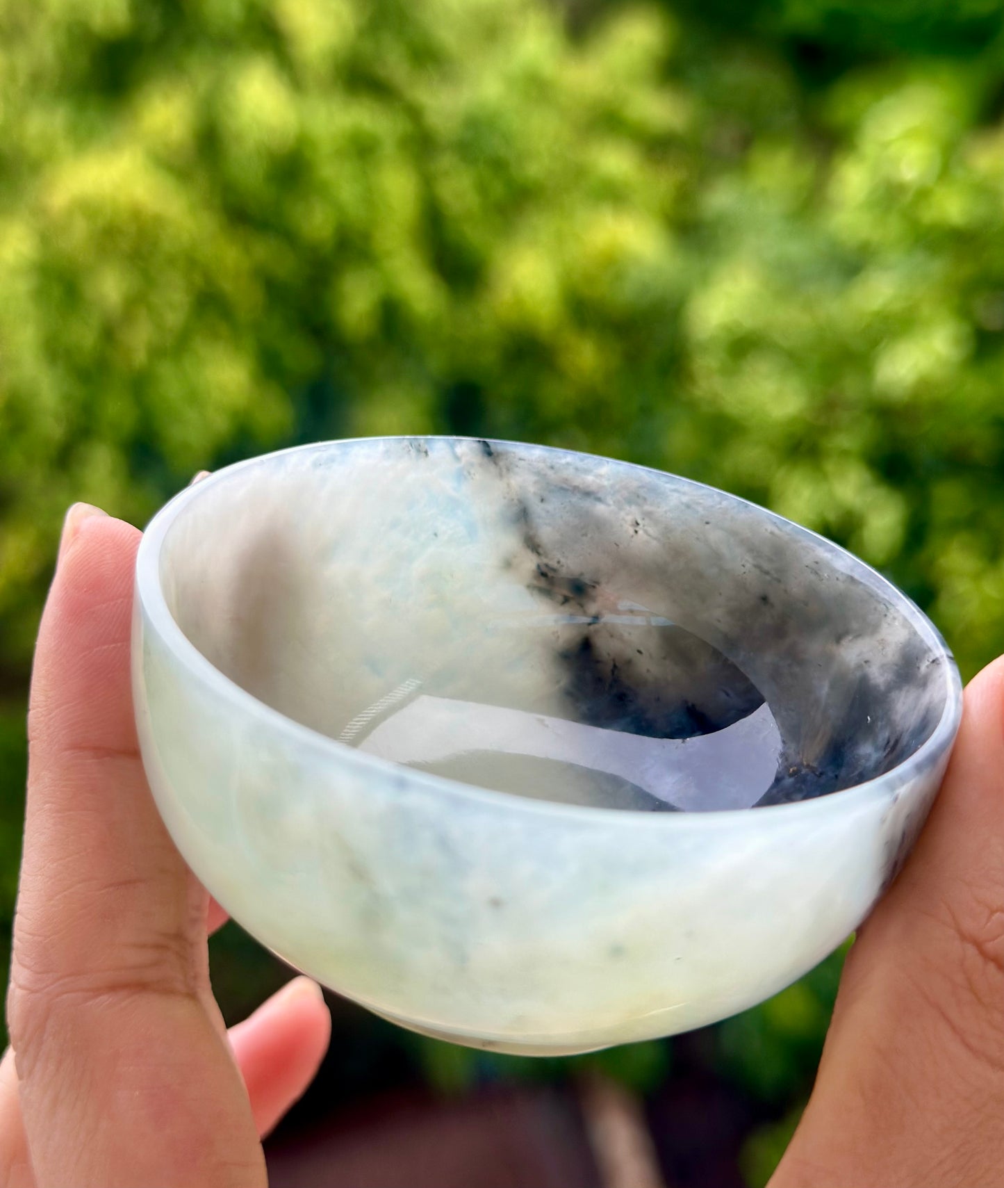 Handcrafted Chinese Xiuyu Authentic Jade Teacup Unique Artwork Jade Teaware