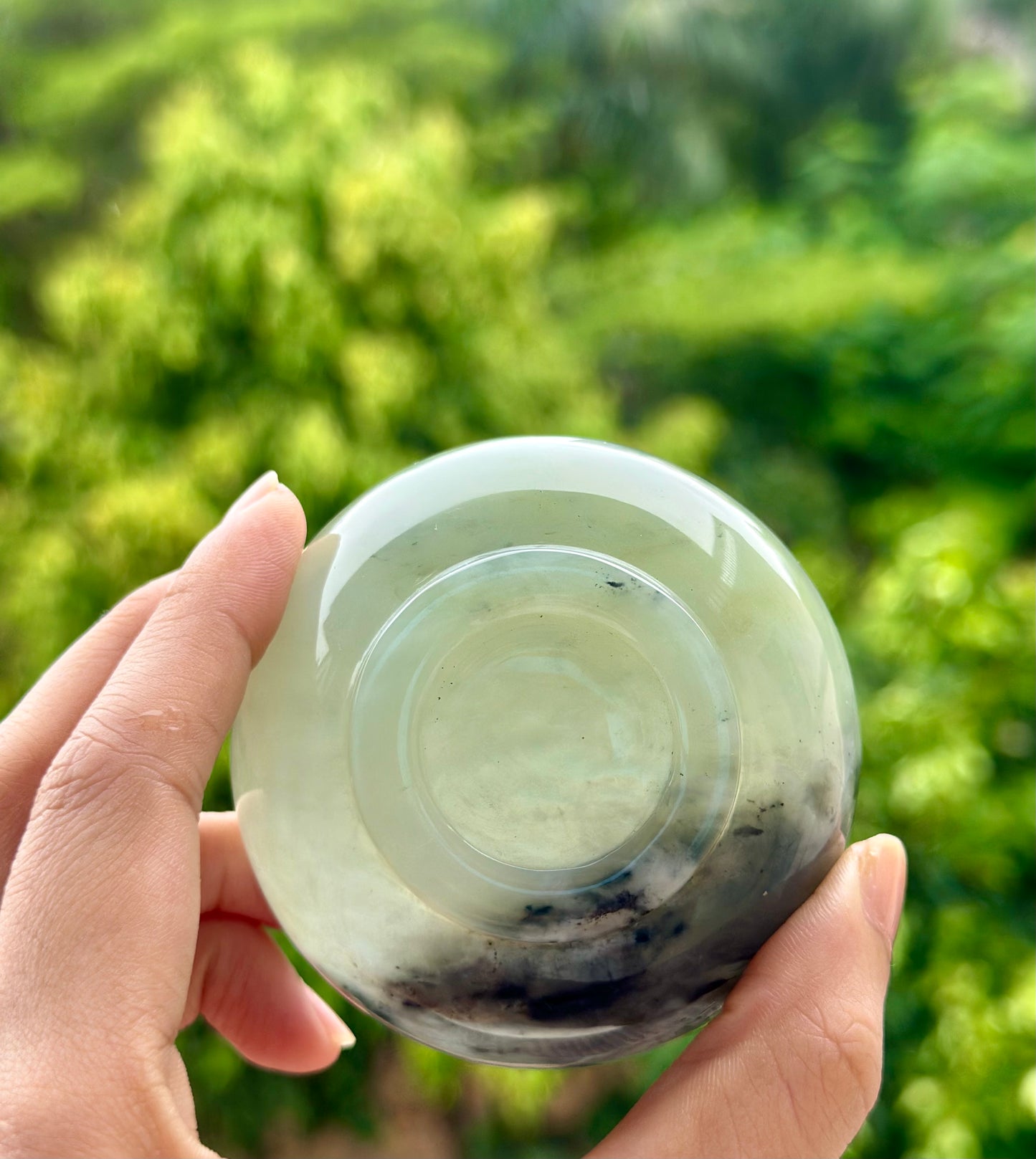 Handcrafted Chinese Xiuyu Authentic Jade Teacup Unique Artwork Jade Teaware