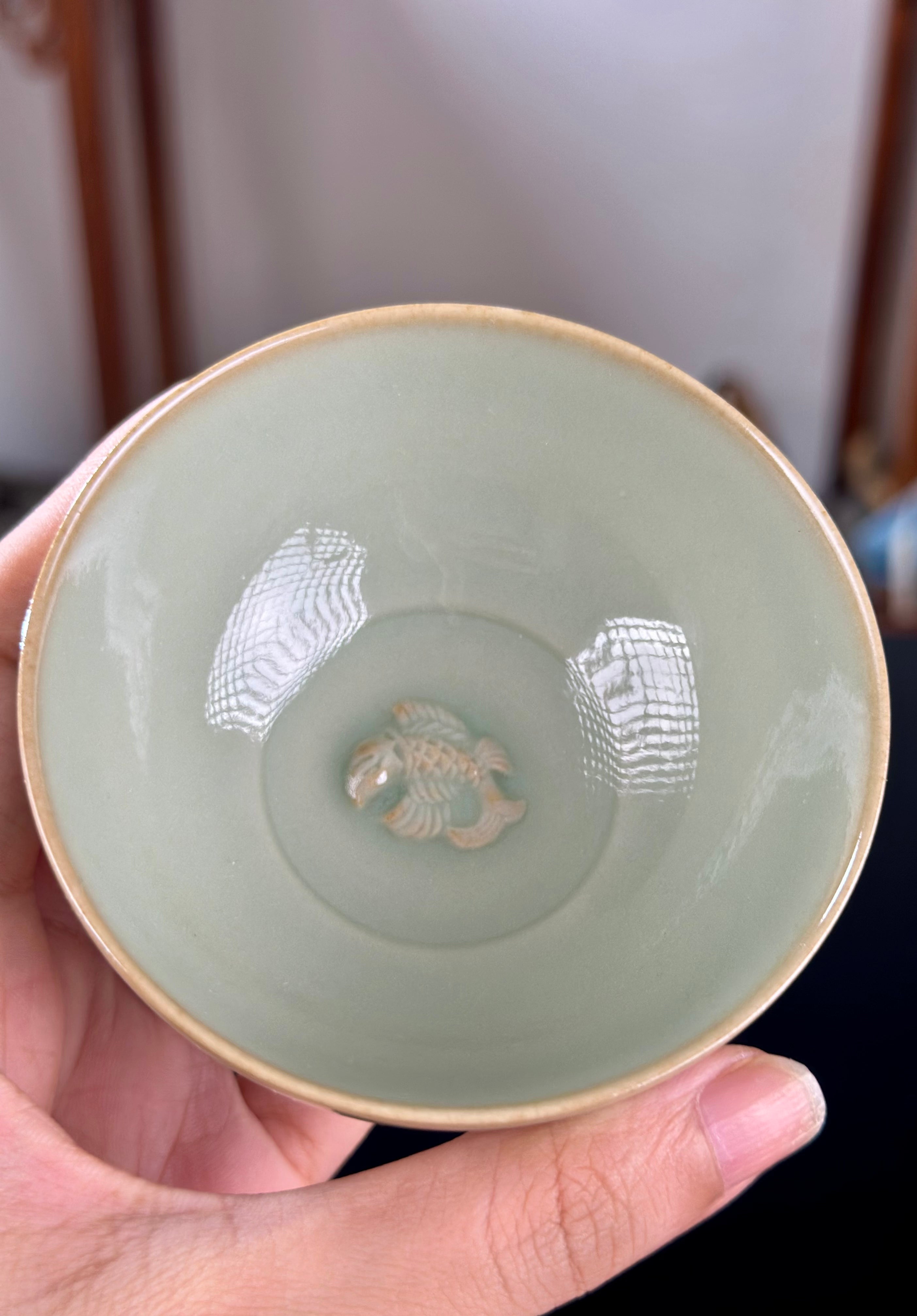 Handengraved Chinse Fish Turning Dragon Classic Pattern Yaozhou