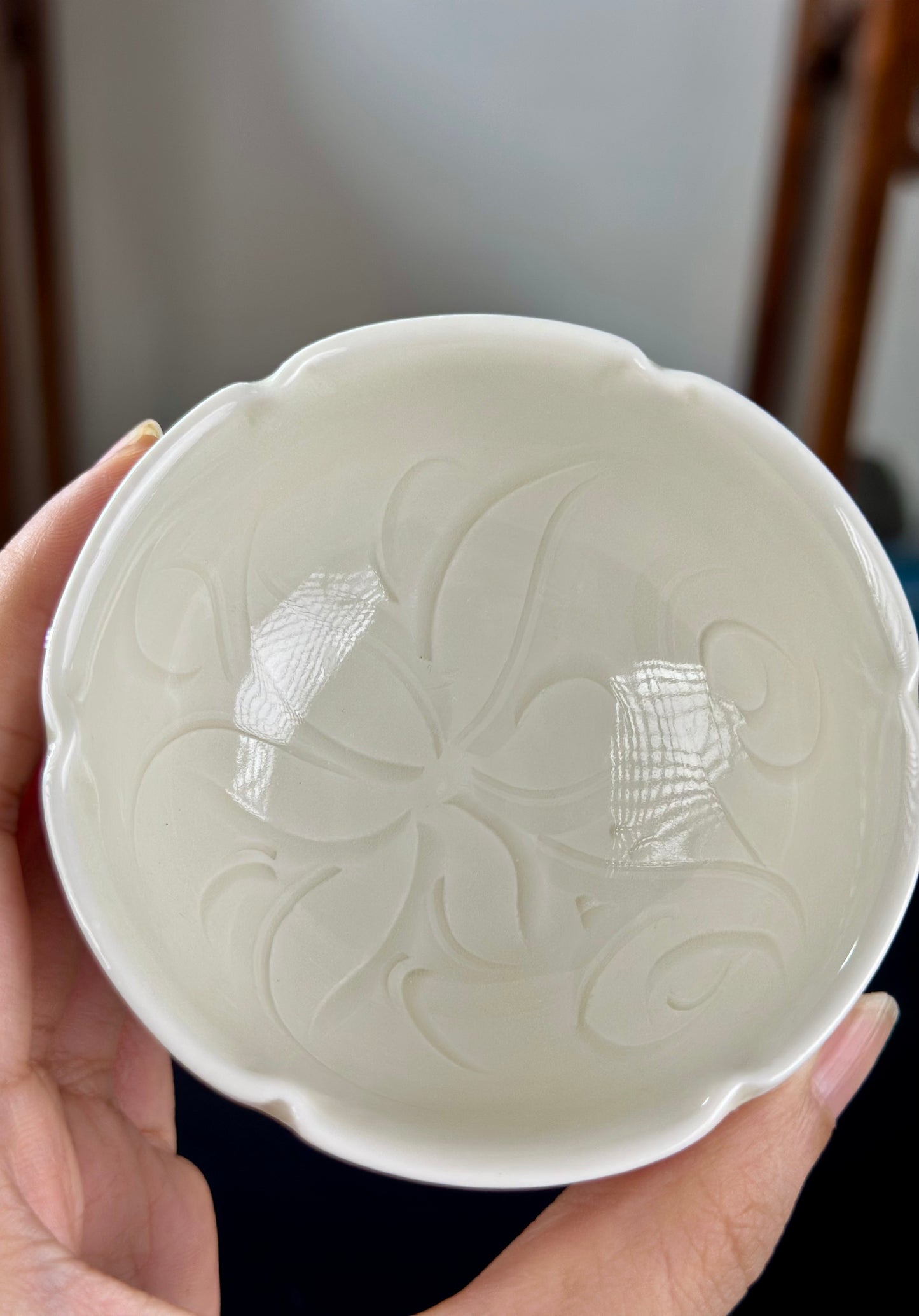Handcrafted Chinese High-end Dingyao Ding Porcelain White Teacup Tea Set saucer