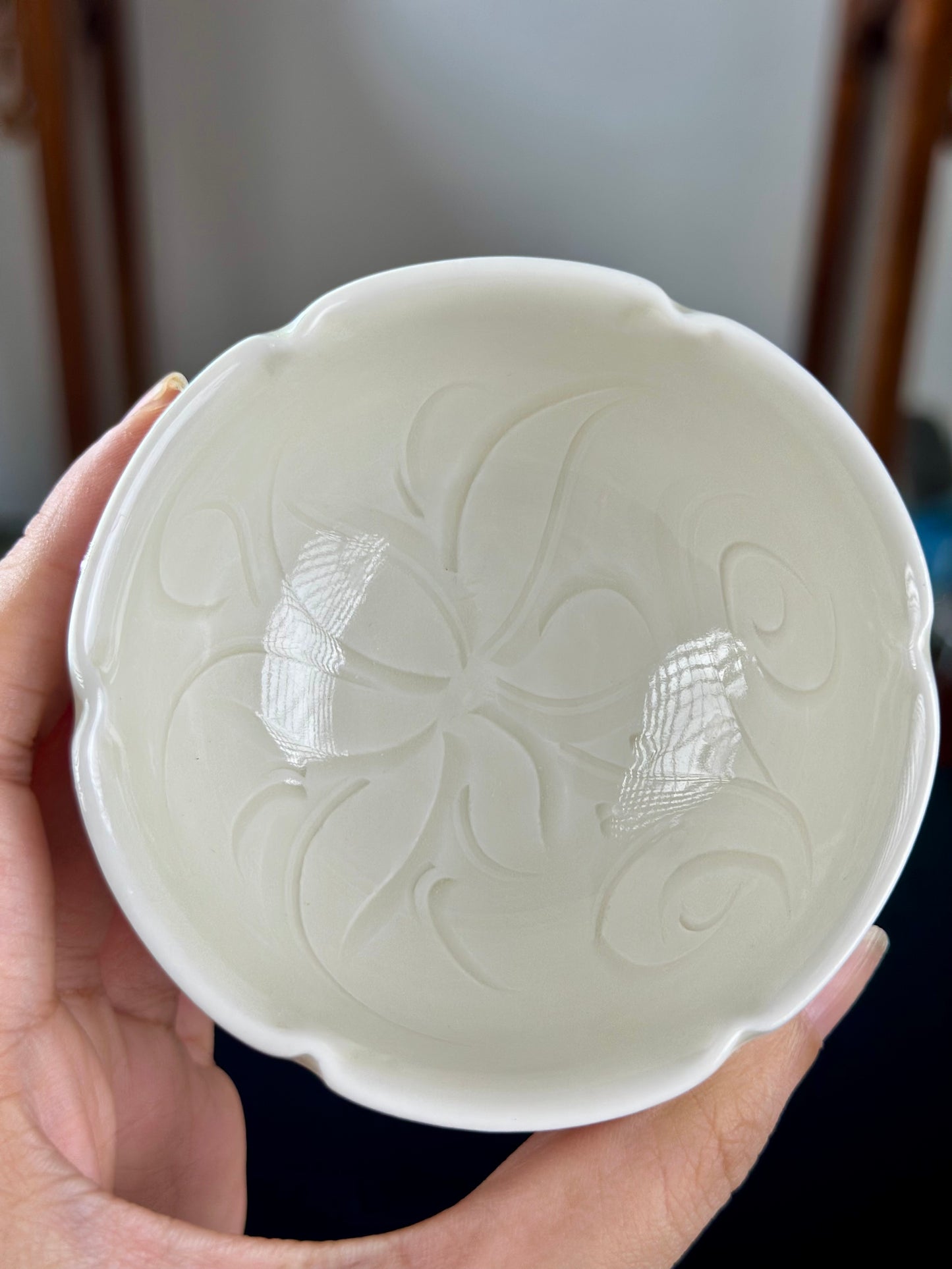 Handcrafted Chinese High-end Dingyao Ding Porcelain White Teacup Tea Set saucer