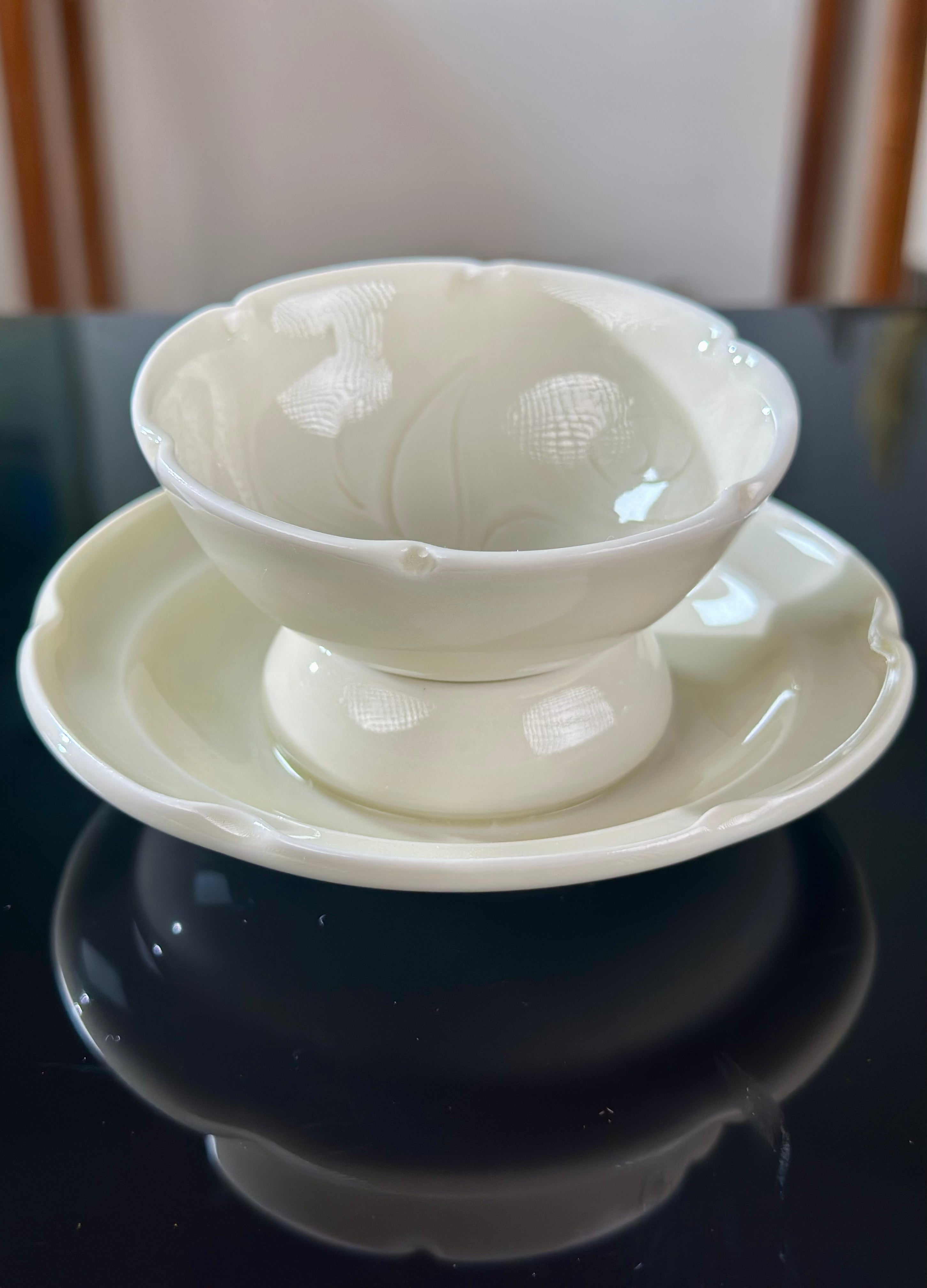 定窯白磁　Ｗhite Ｐorcelain of D ing yao Handcrafted Chinese High-end Dingyao Ding Porcelain White Teacup