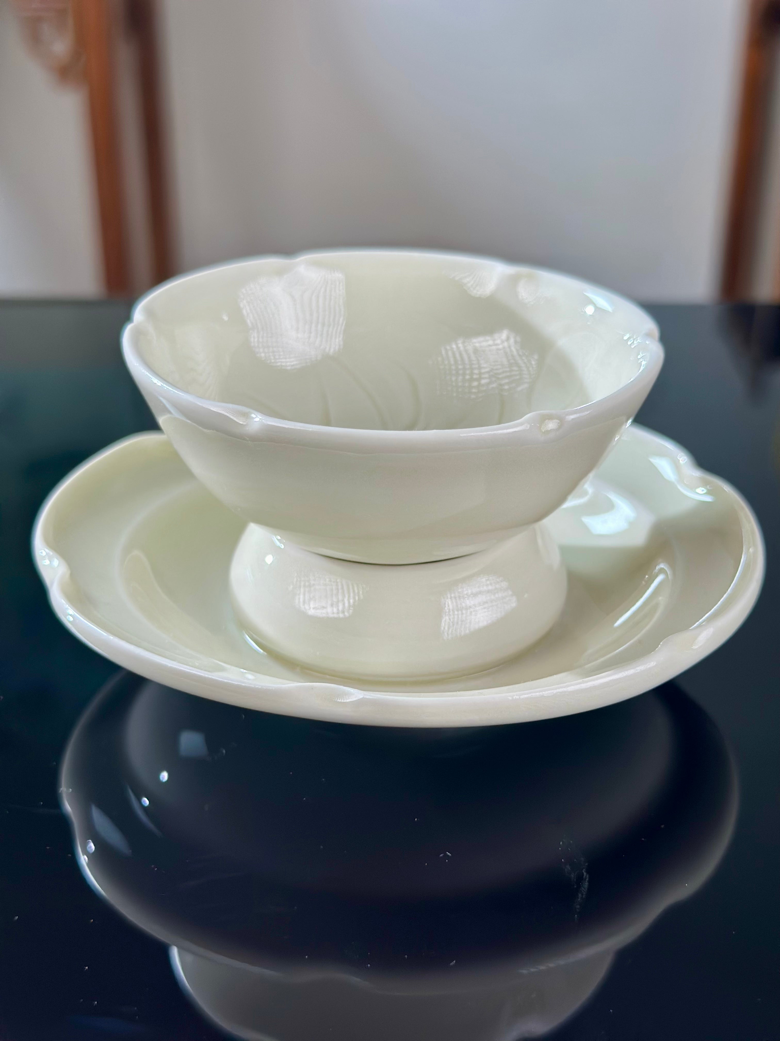 定窯白磁　Ｗhite Ｐorcelain of D ing yao Handcrafted Chinese High-end Dingyao Ding Porcelain White Teacup