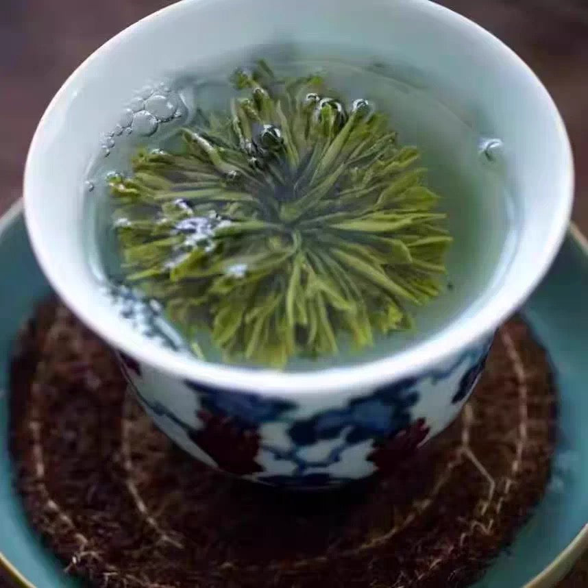 Chinese Premium Yellow Mountain Huangshan Green Peony Green Tea High Mountain Tea 50g 6 Sachets