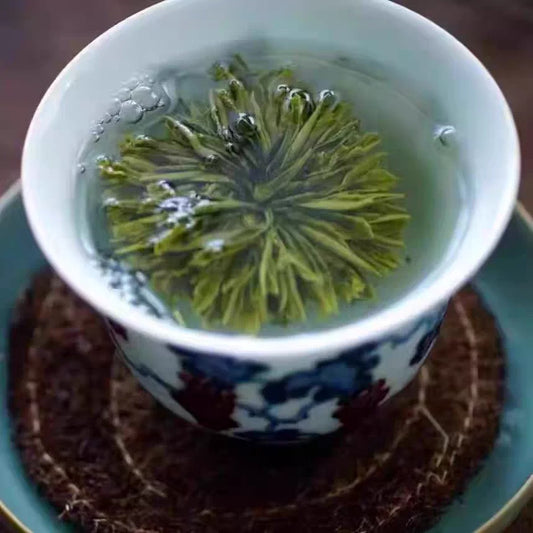 Chinese Premium Yellow Mountain Huangshan Green Peony Green Tea High Mountain Tea 50g 6 Sachets