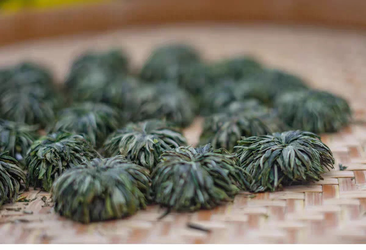 Chinese Premium Yellow Mountain Huangshan Green Peony Green Tea High Mountain Tea 50g 6 Sachets