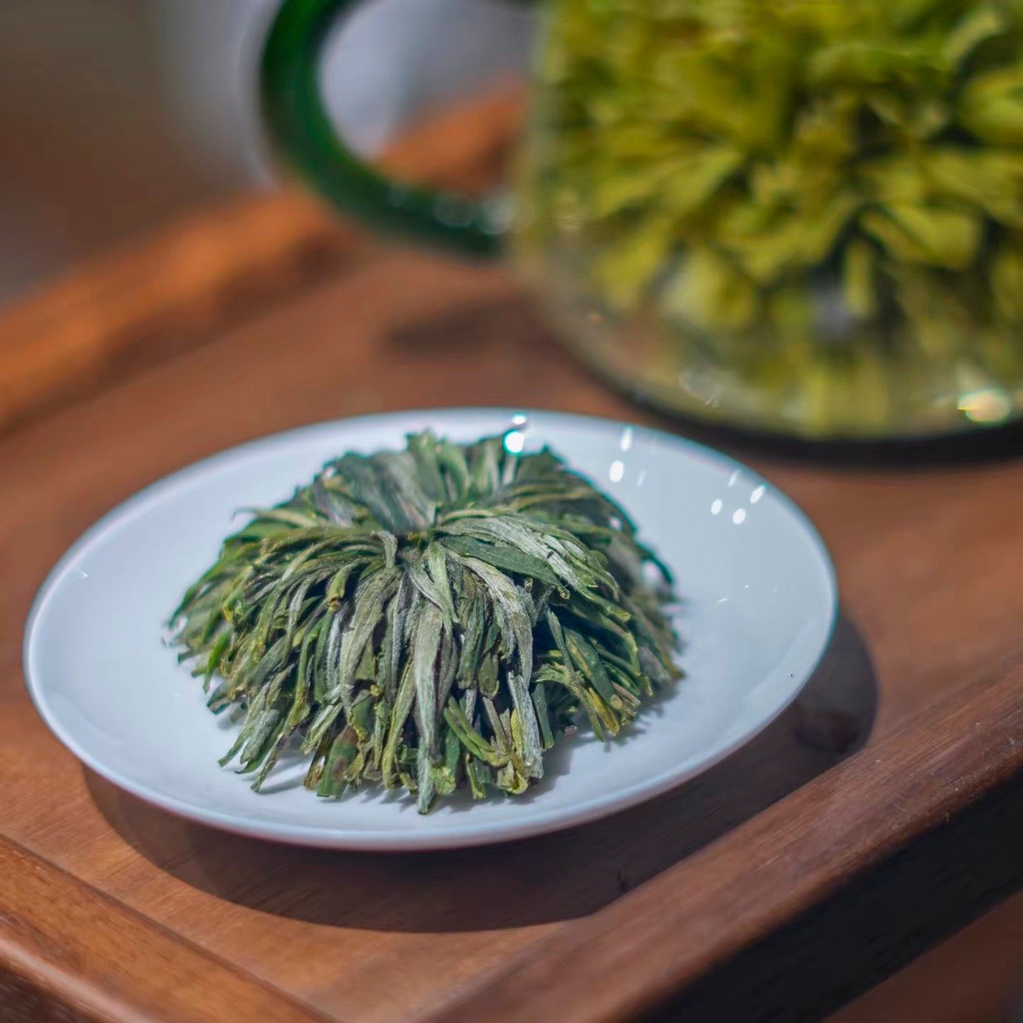 Chinese Premium Yellow Mountain Huangshan Green Peony Green Tea High Mountain Tea 50g 6 Sachets