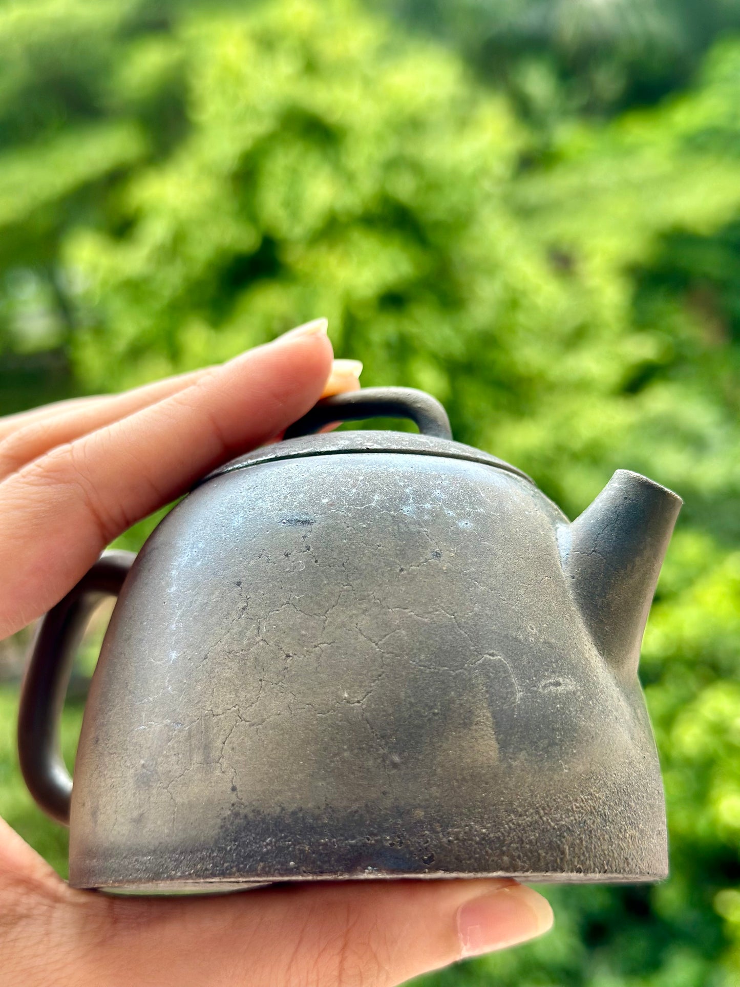 Handcrafted Woodfired Artowork Chinese Chentuo Shape Nixing clay Pottery Clay Teapot  160ml
