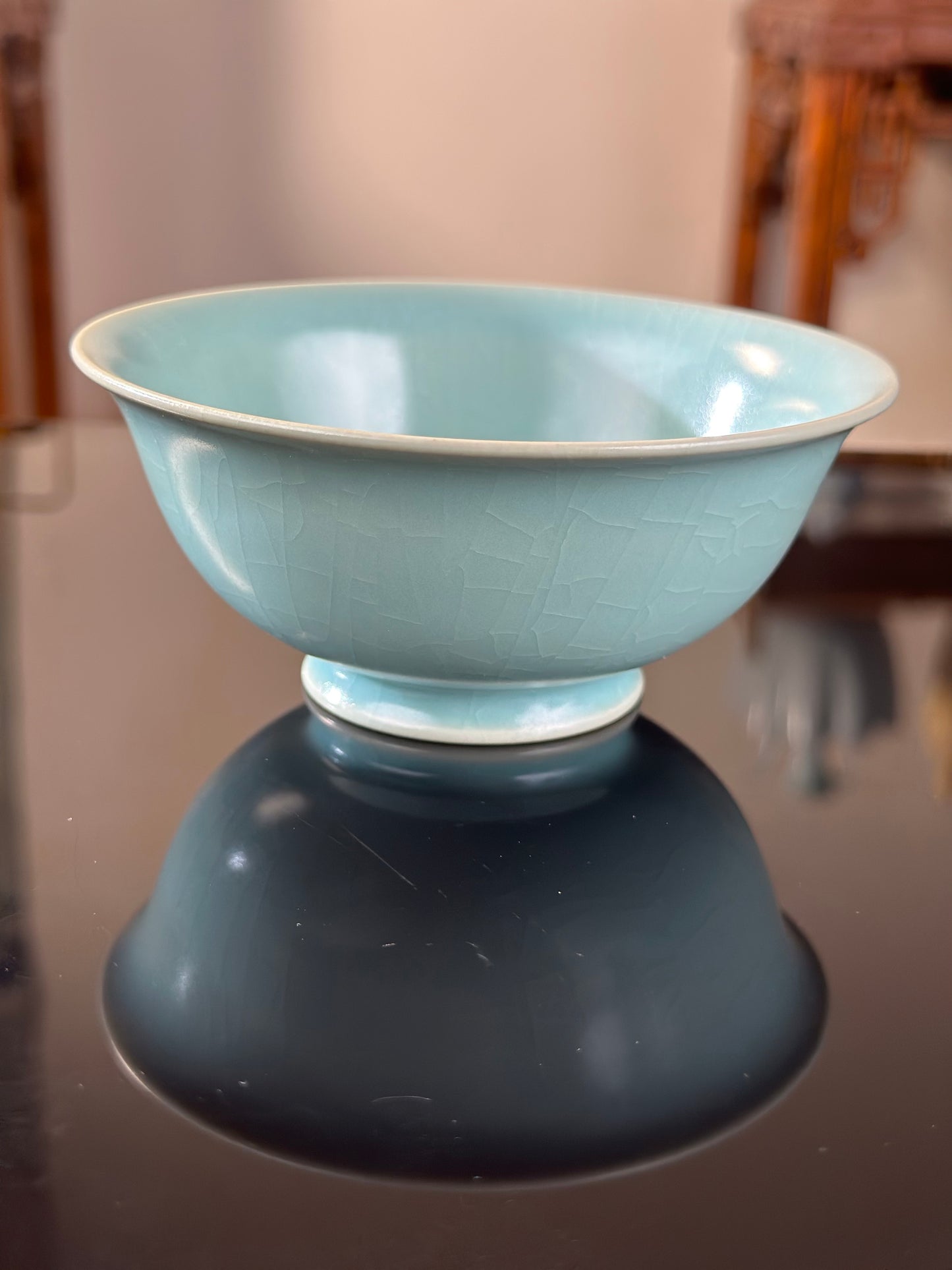 Handcrafted Ru Ware Classic Bowl Chinese High-class Ru Porcelain Ruyao Tea Bowl