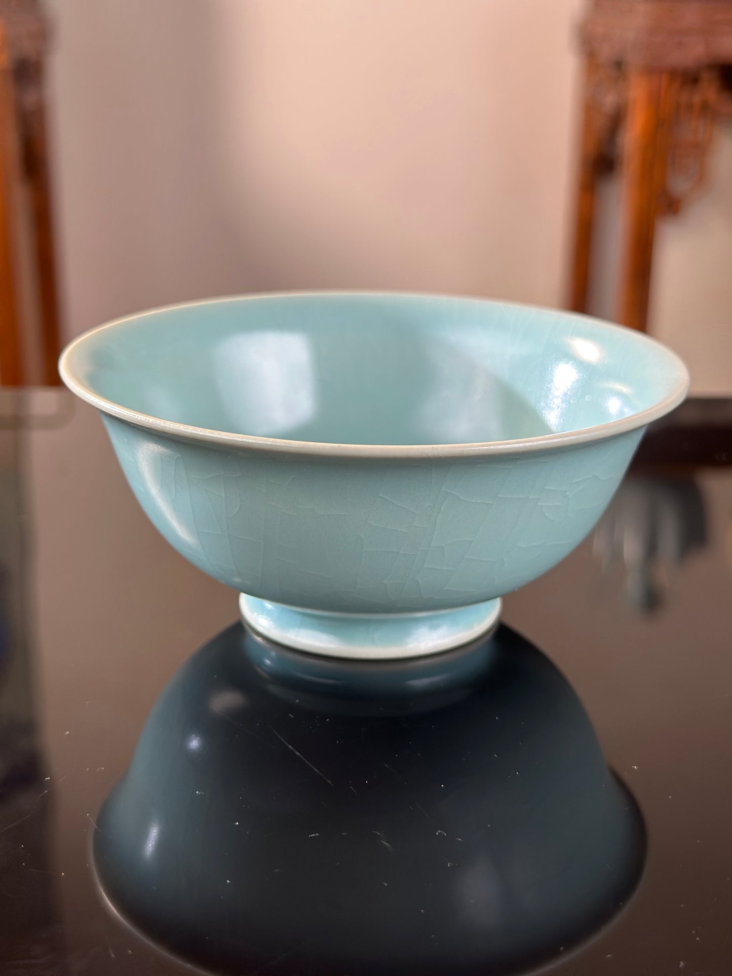 Handcrafted Ru Ware Classic Bowl Chinese High-class Ru Porcelain Ruyao Tea Bowl