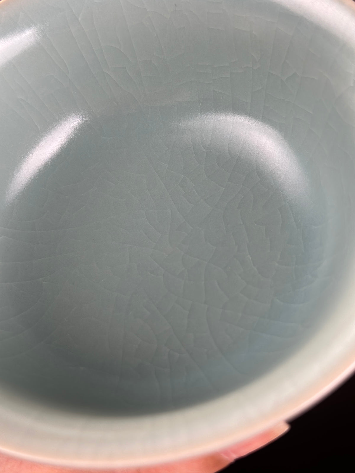 Handcrafted Ru Ware Classic Bowl Chinese High-class Ru Porcelain Ruyao Tea Bowl