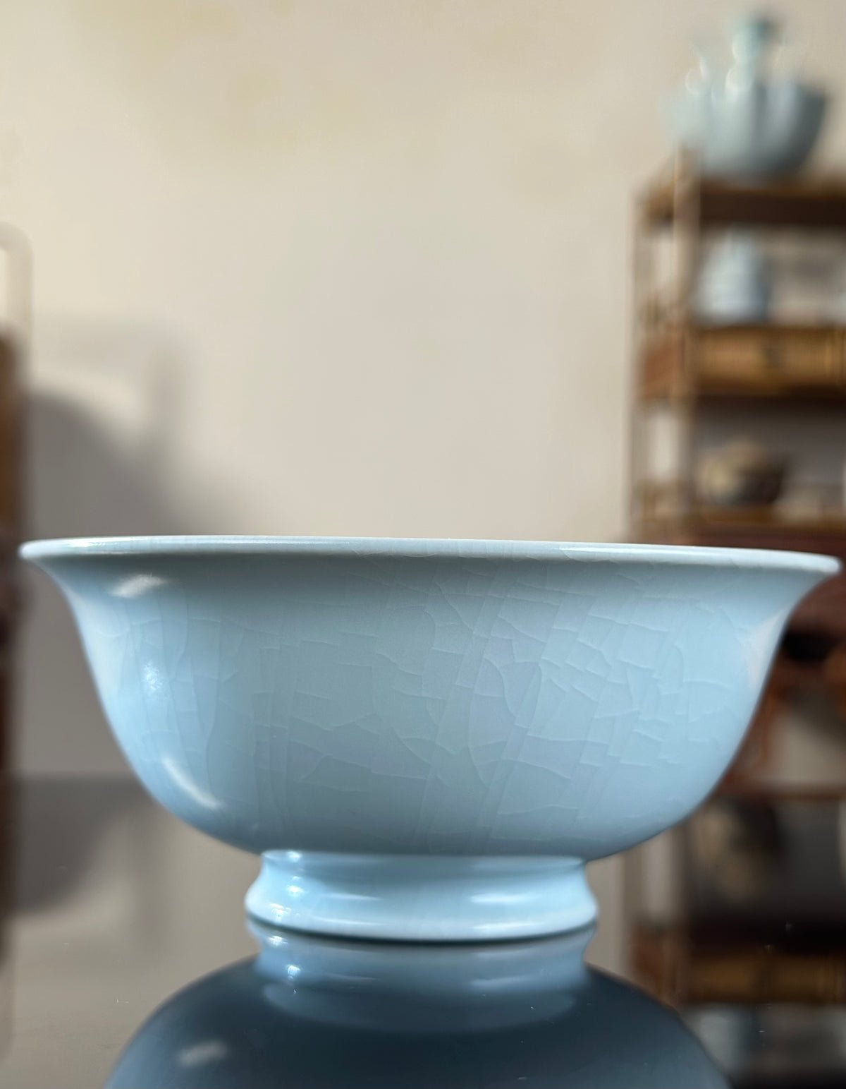 Handcrafted Ru Ware Classic Bowl Chinese High-class Ru Porcelain Ruyao Tea Bowl