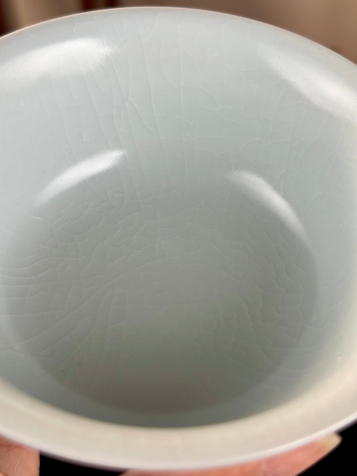 Handcrafted Ru Ware Classic Bowl Chinese High-class Ru Porcelain Ruyao Tea Bowl