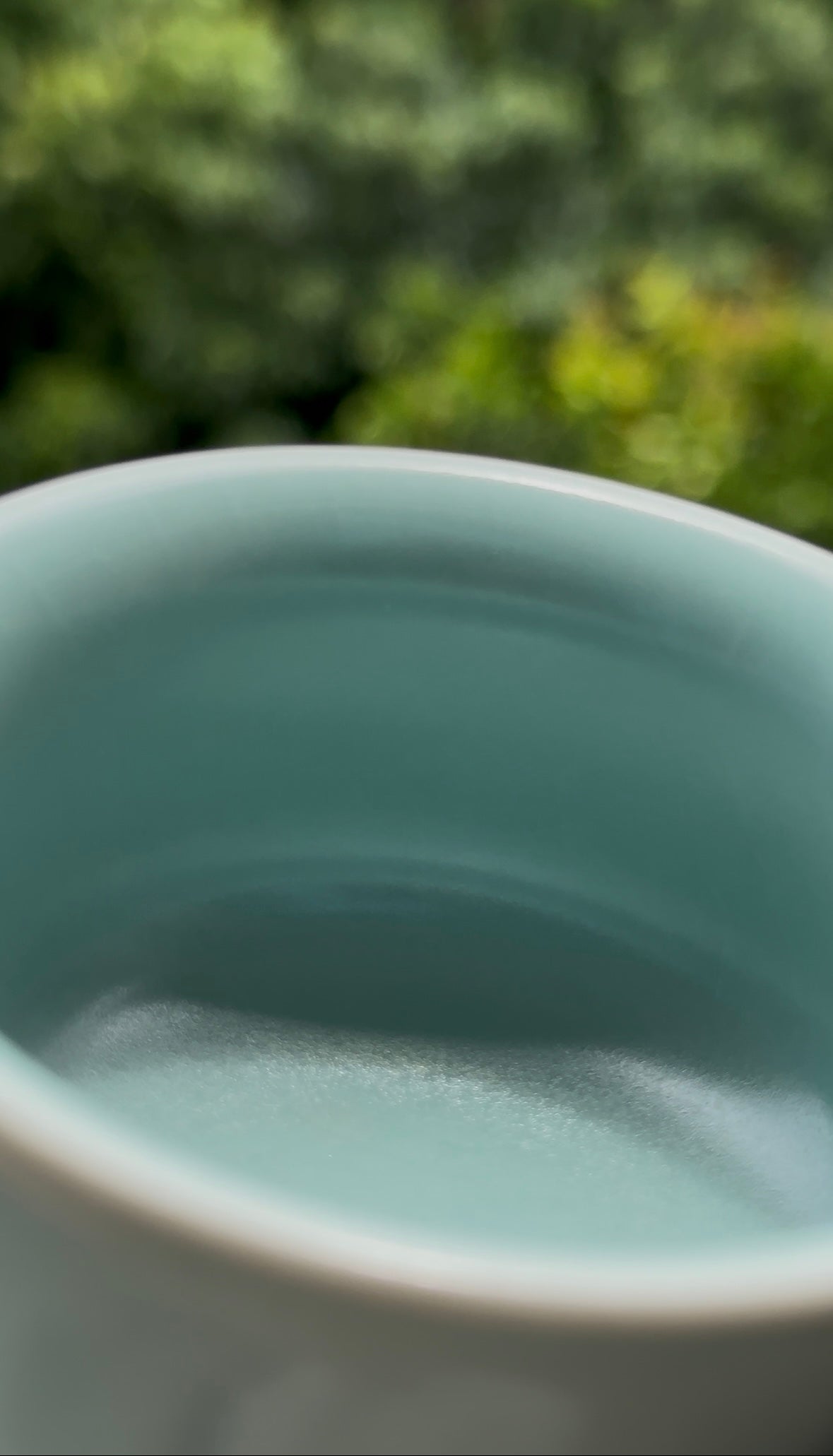 Handcrafted Ru Ware Classic Teacup Chinese High-class Ru Porcelain Ruyao Blue Sky Glazed Yulan Shape Cup