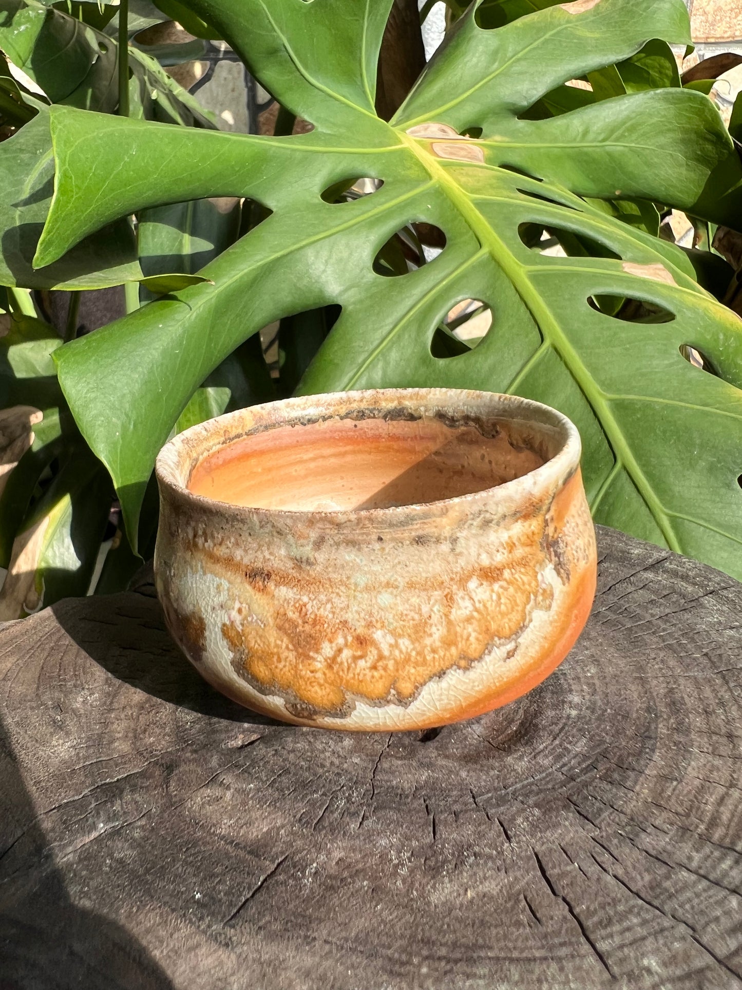 This is a woodfired pottery teacup