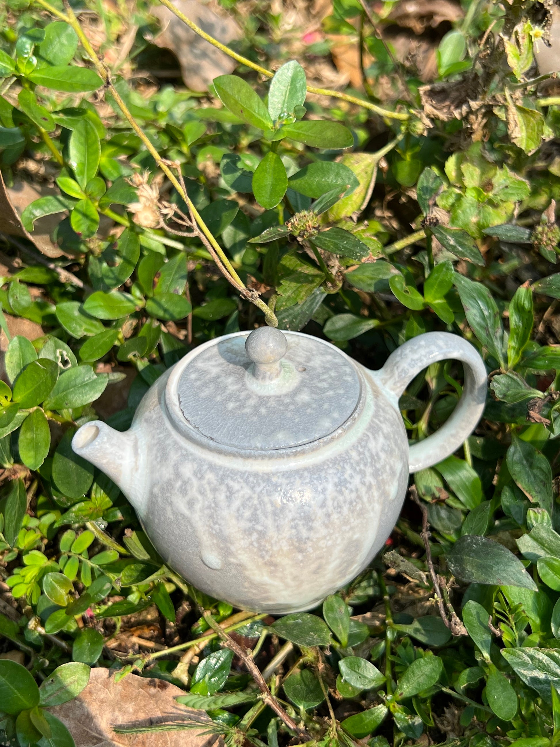 This is a woodfired ceramic teapot