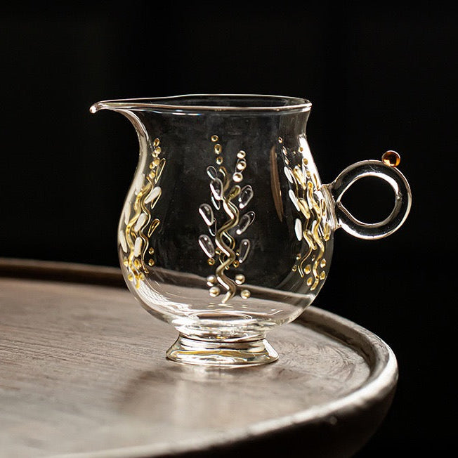 Original Handmade High Quality Flower Shape Glass Fair Cup Gongdaobei