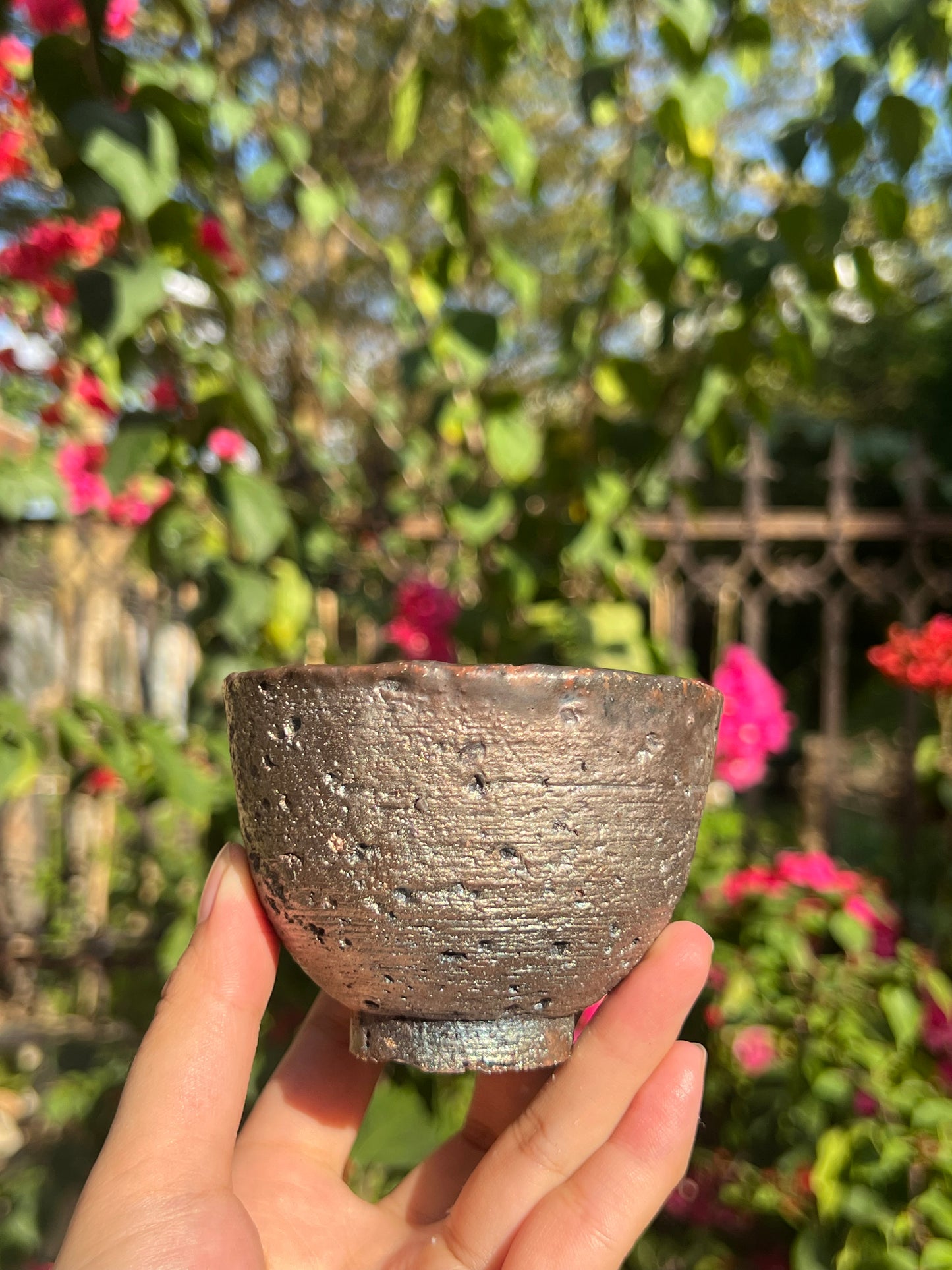 Handmade Chinese Tietai Pottery Woodfired Natural Gloss Artwork Gongfu Teaware Teacup