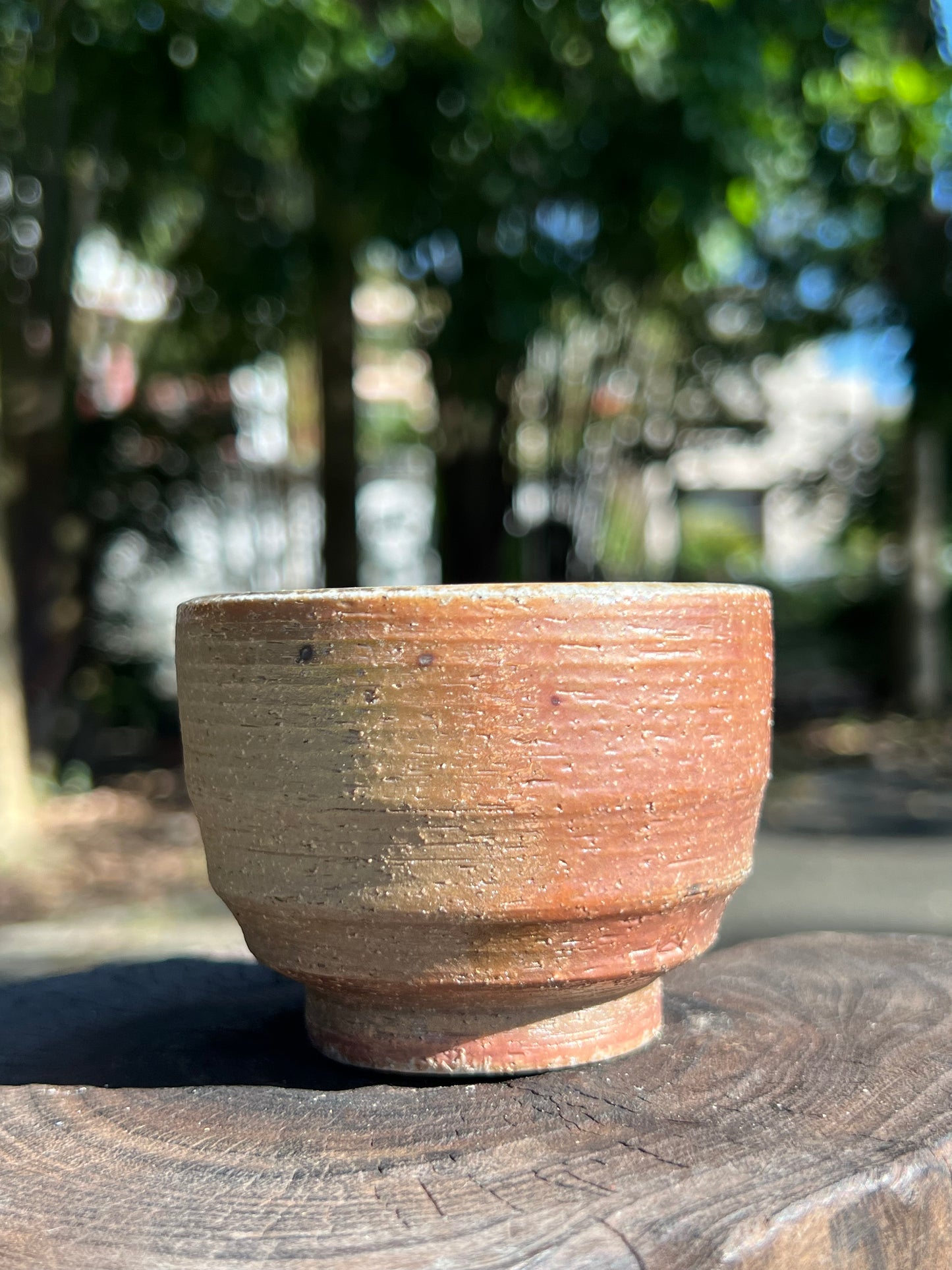 This is a woodfired pottery teacup