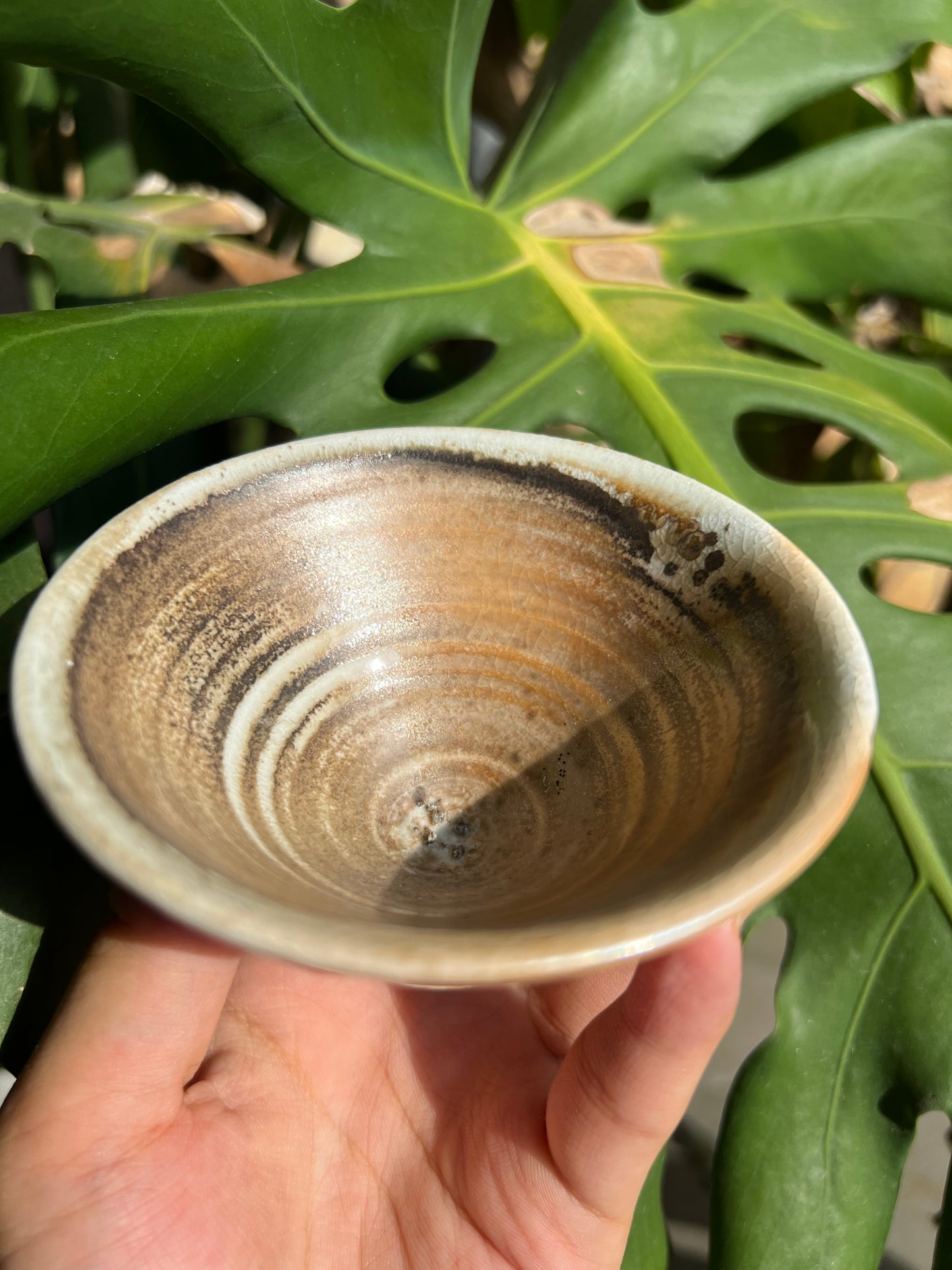 This is a woodfired pottery teacup