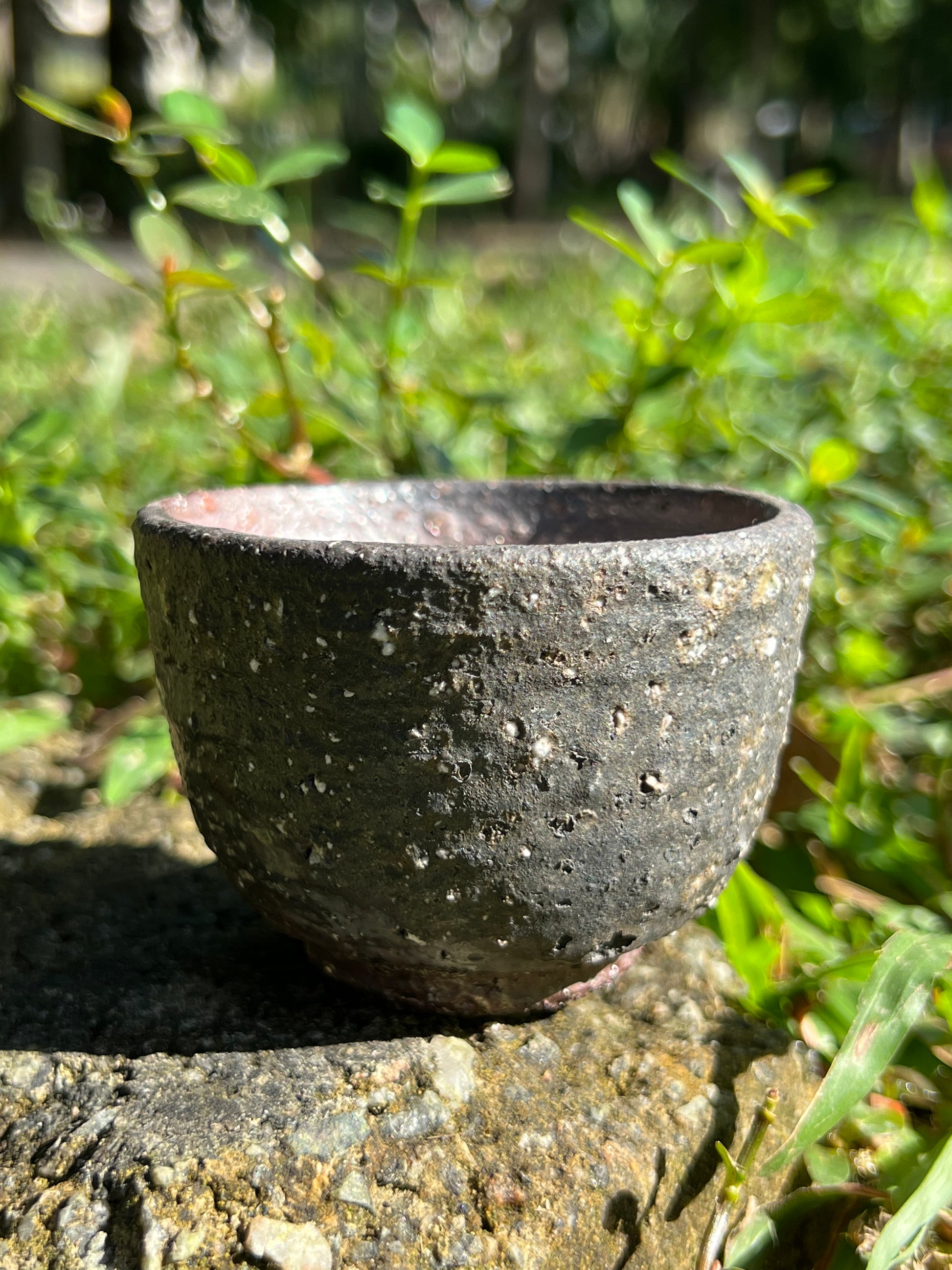 This is a woodfired pottery teacup