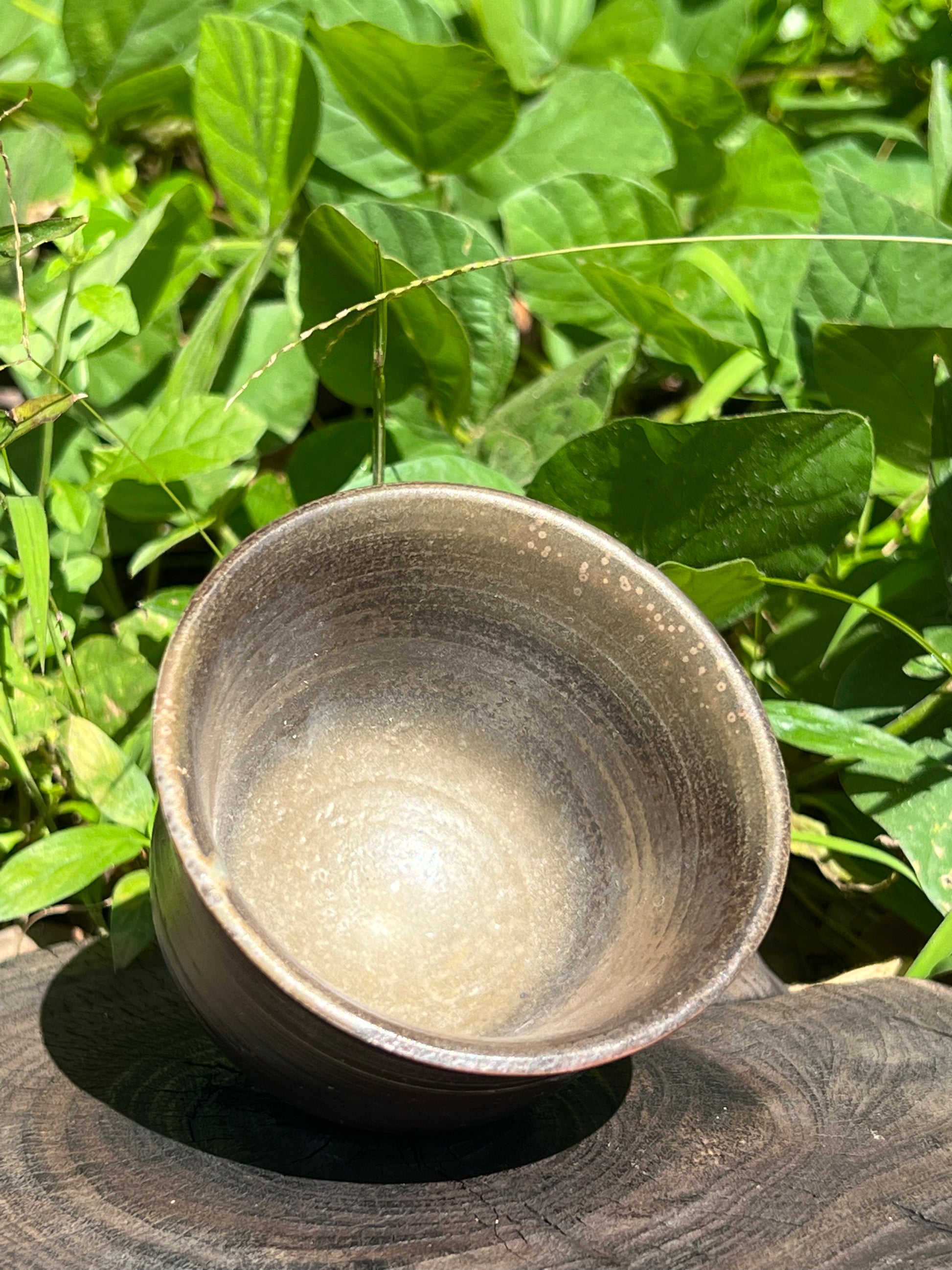 This is a woodfired tietai pottery teacup