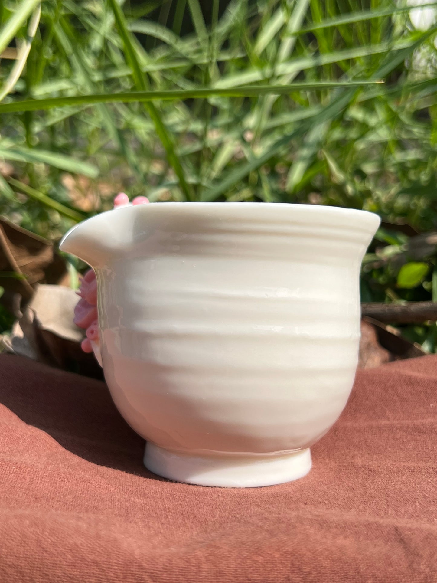 This is a woodfired pottery teapot.this is a Chinese suet white jade mud teapot