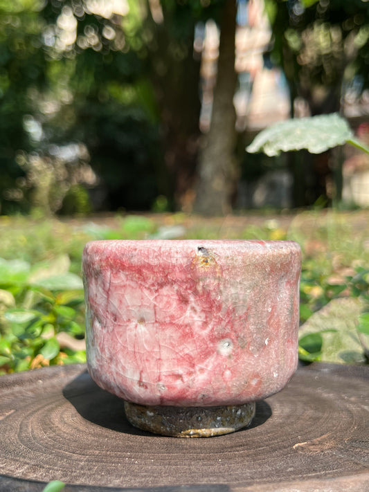 Handmade Chinese Pink Teacup Chinese Master Pottery Ceramic Japanese Ceramic