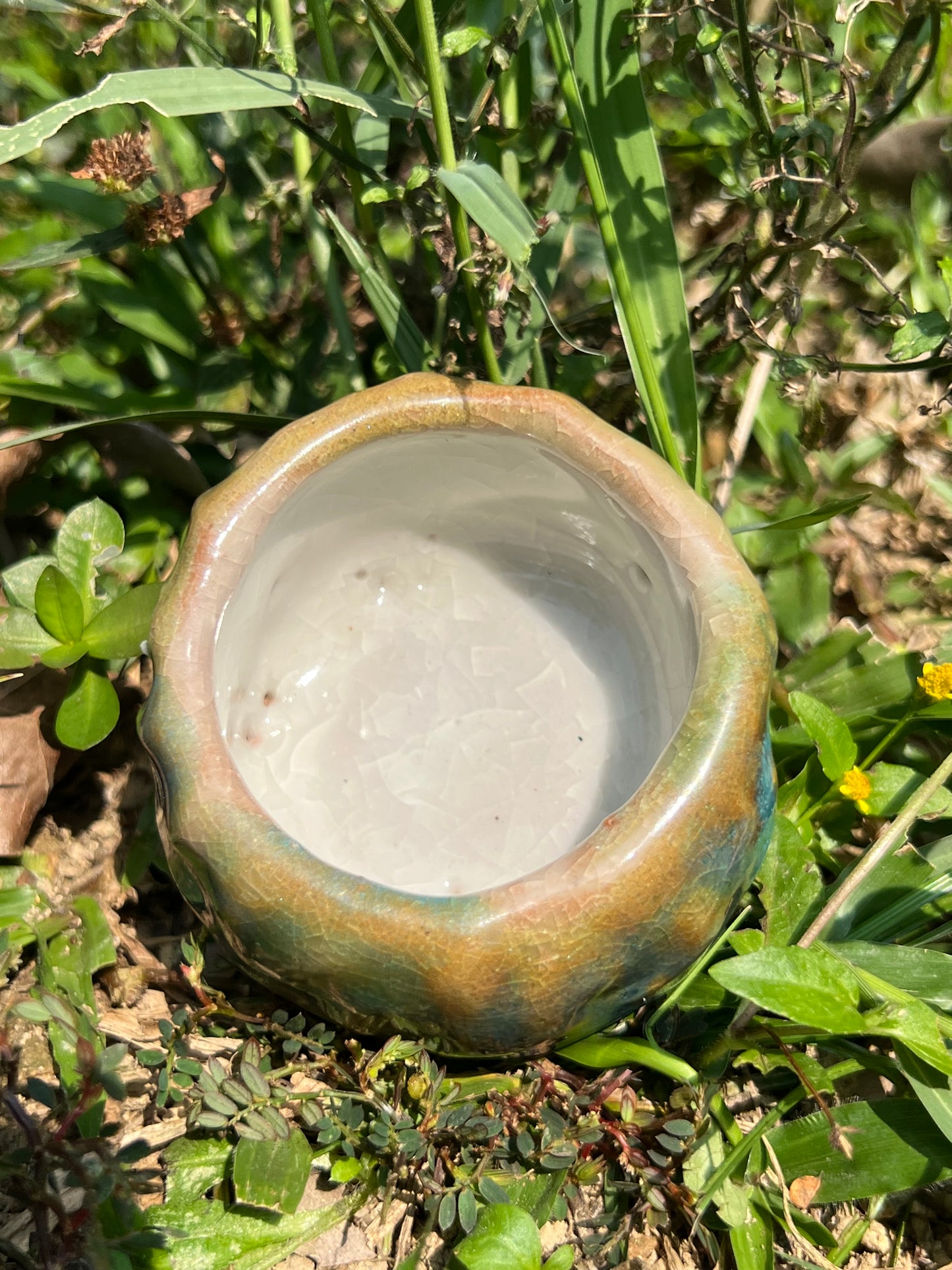 This is a shino ware teacup.this is a shinoyaki teacup