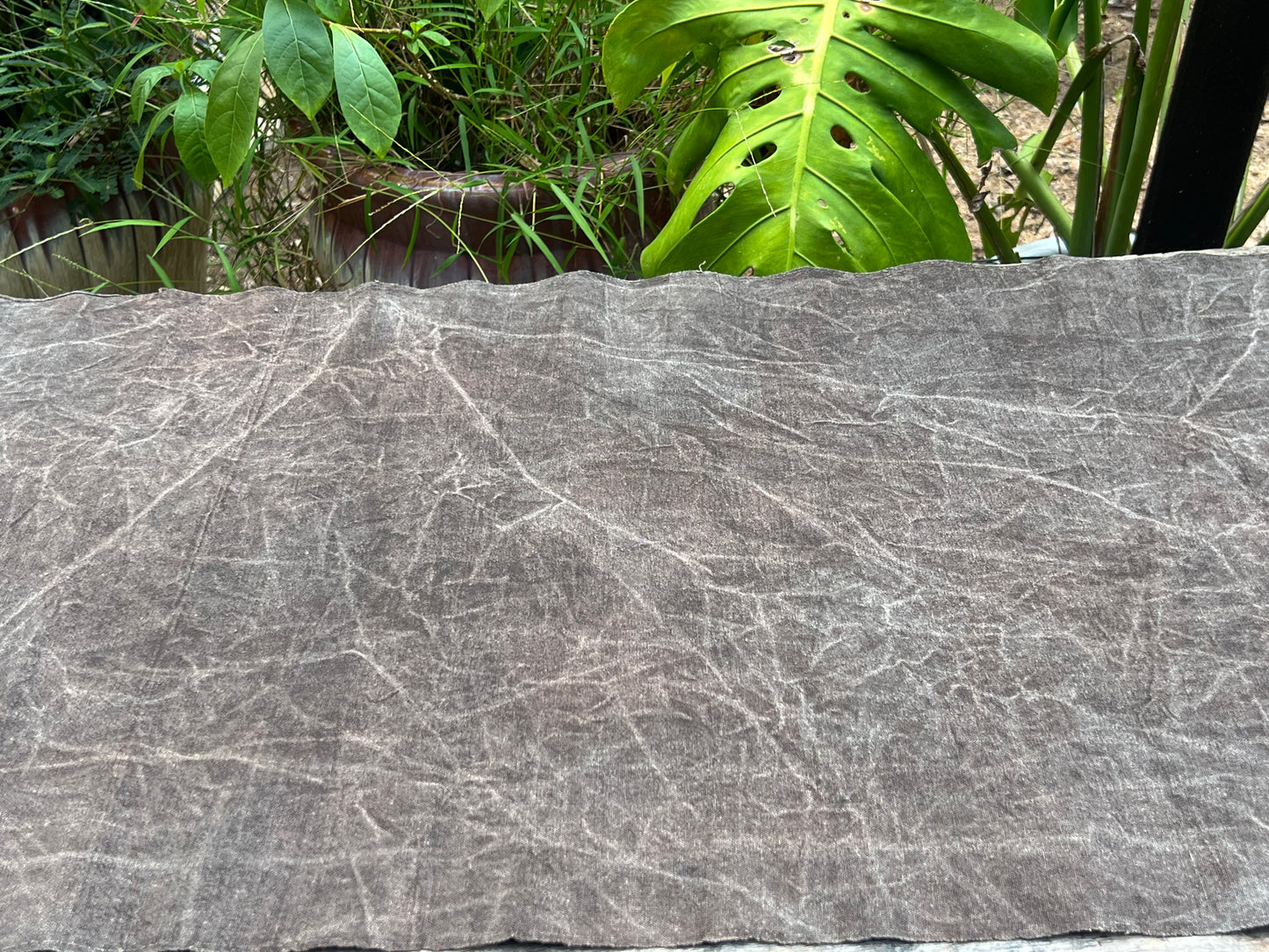 Hand-dyed Plant Rubbing Tea Table Cloth Natural Dyed Mud Dyed Antique Style Chabu Chaxi