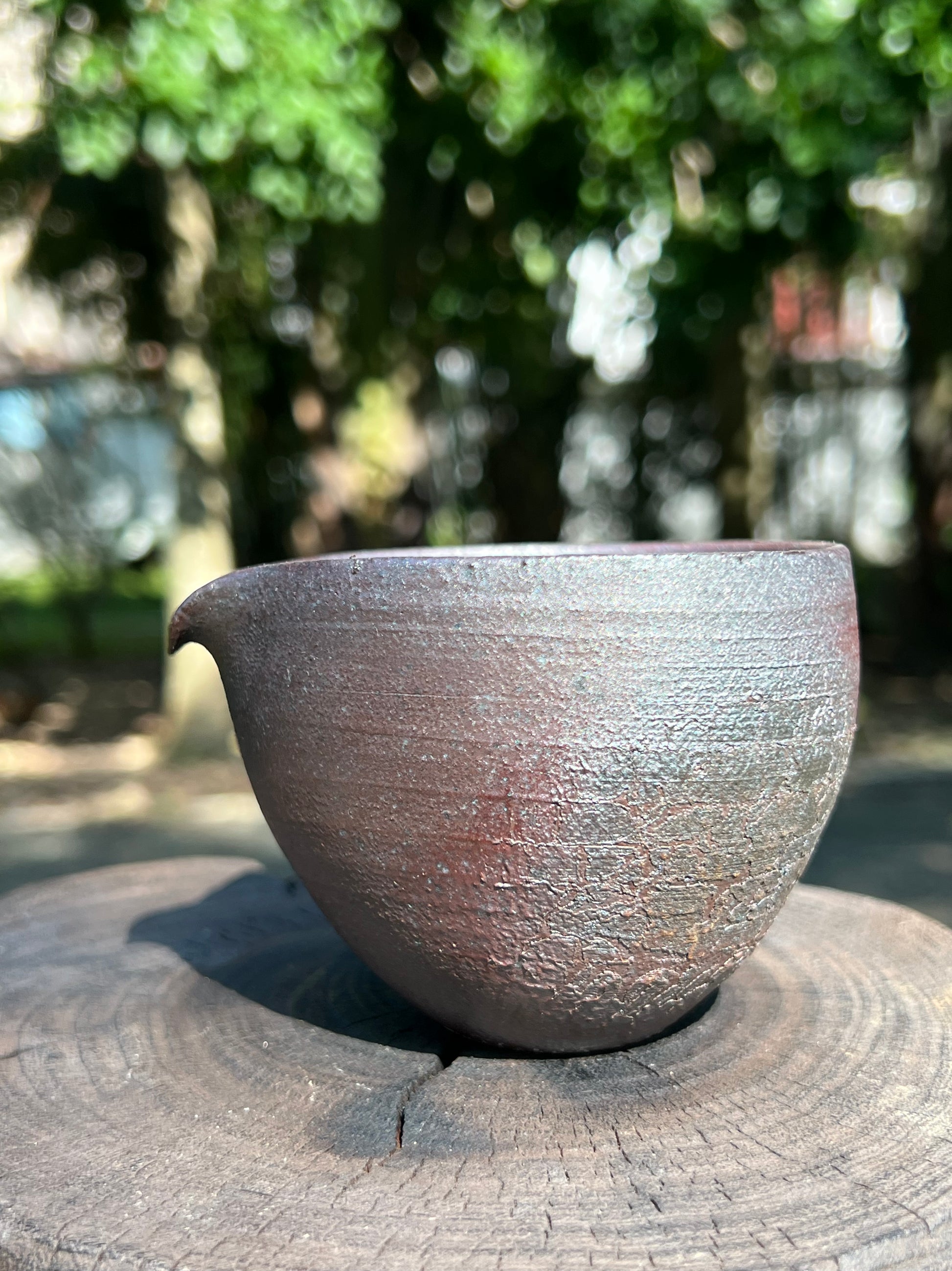 This is a woodfired tietai pottery faircup gongdaobei