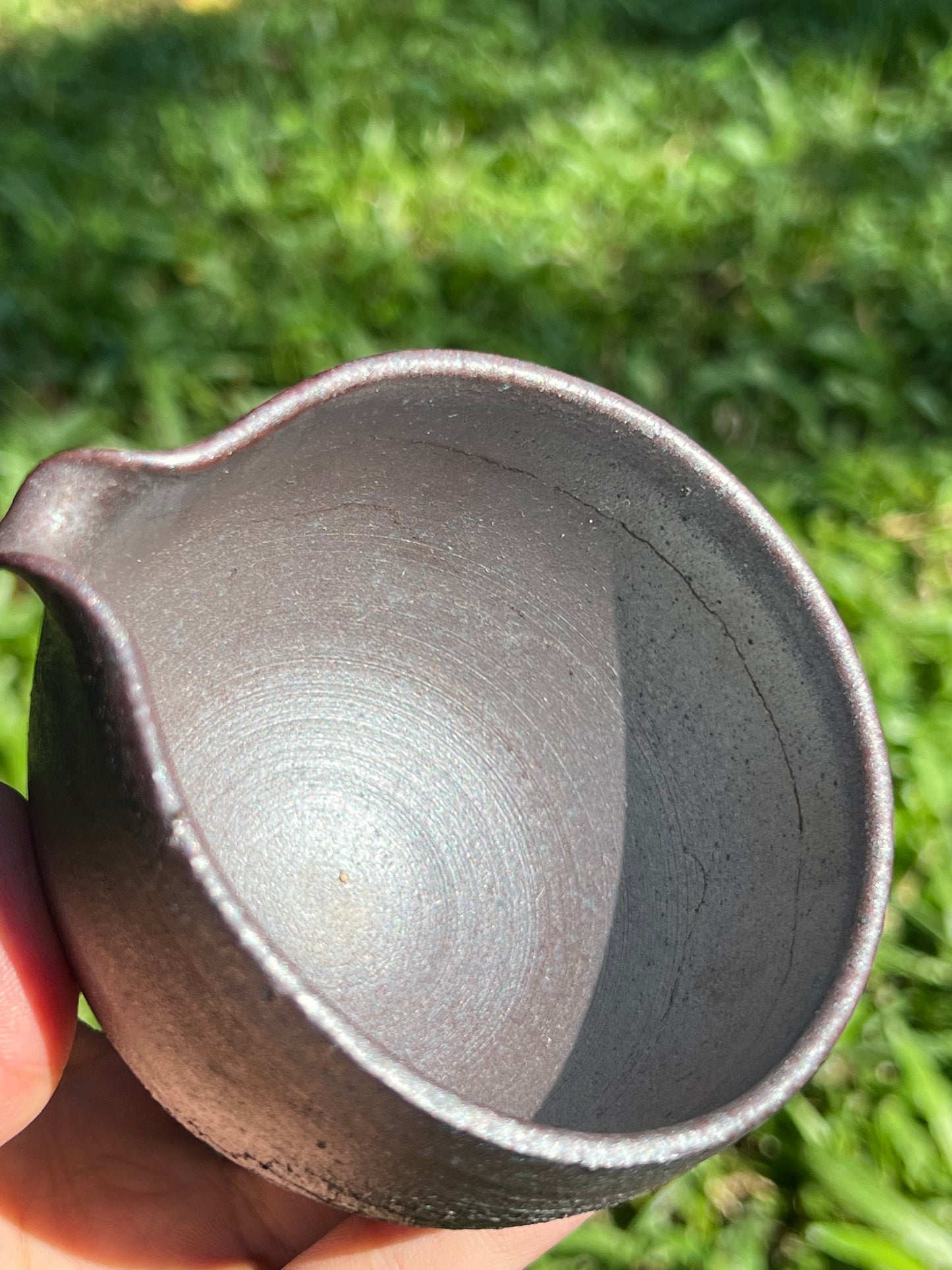 This is a woodfired tietai pottery faircup gongdaobei