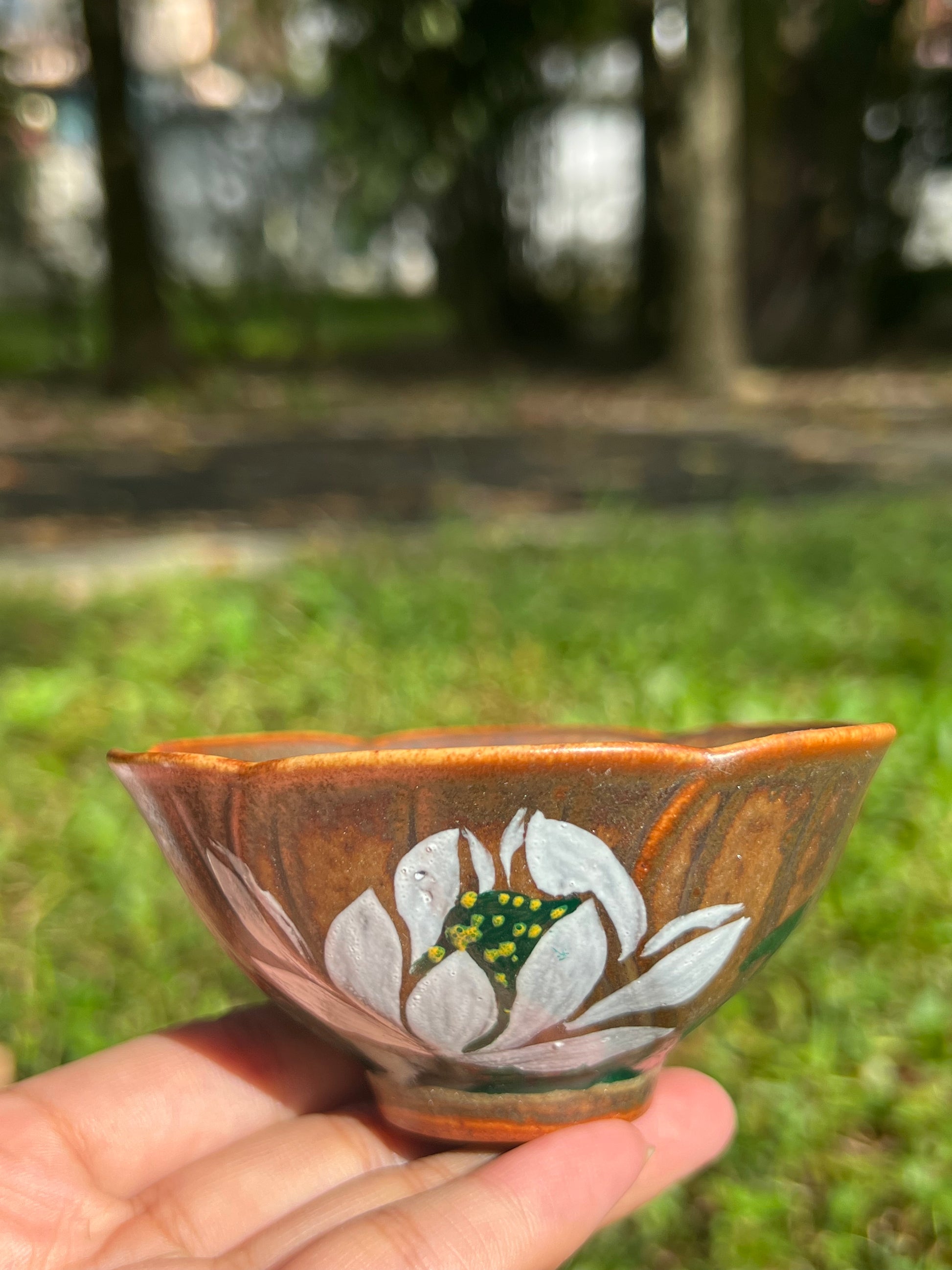 This is a ceramic teacup