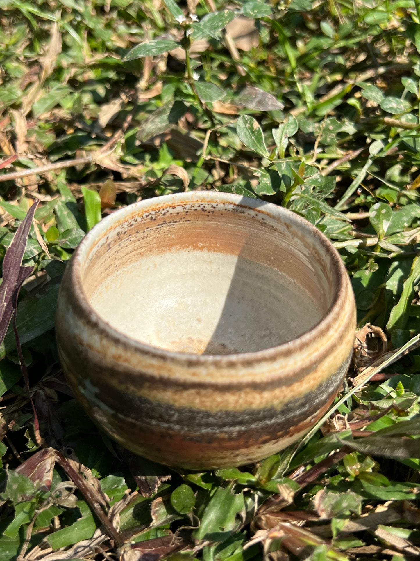 Woodfired Handmade Crude Pottery Teacup Gloss Unique Artwork Chinese Master Pottery Ceramic Japanese Ceramic Tea Ceremony