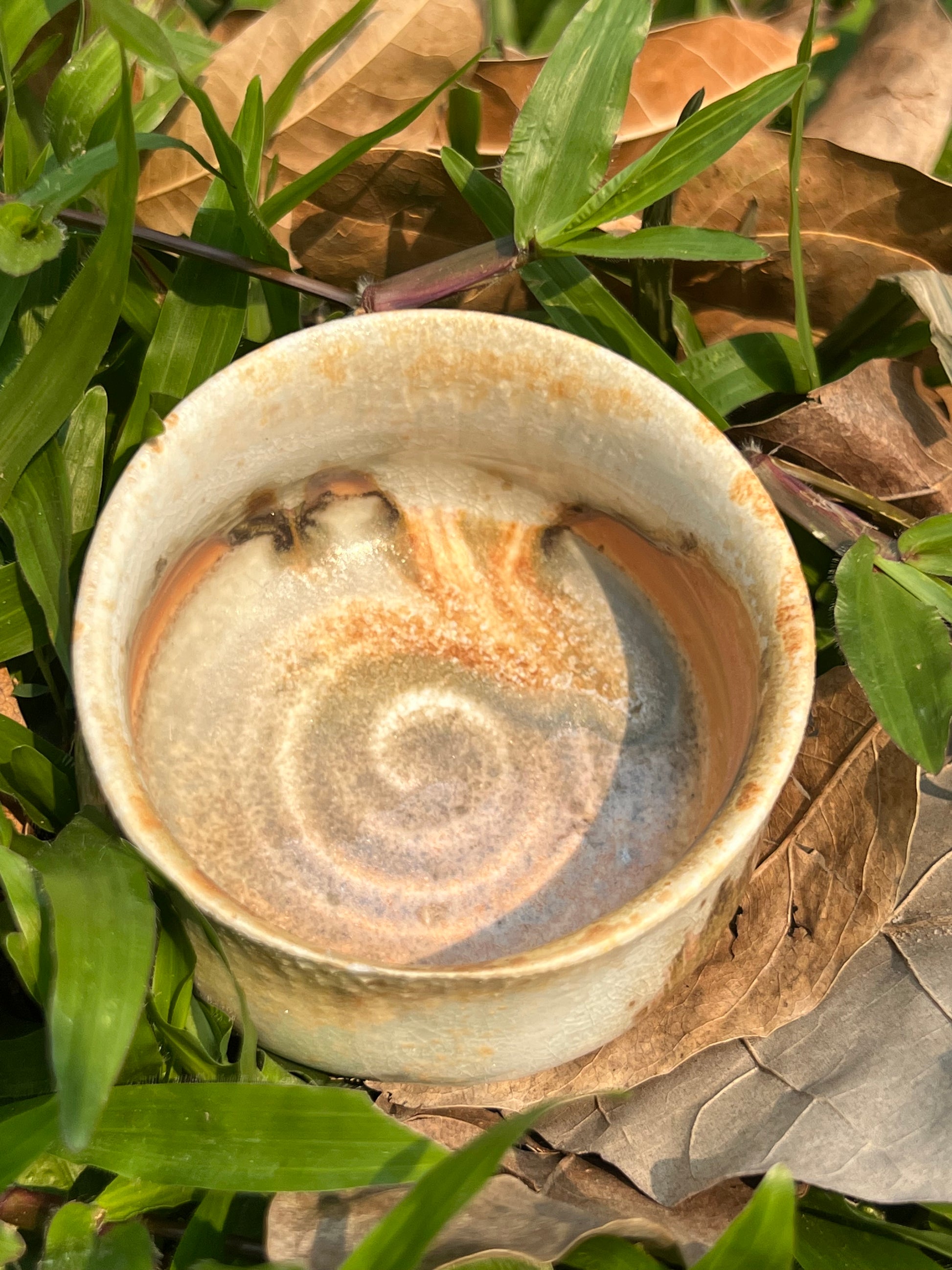 This is a woodfired pottery teacup