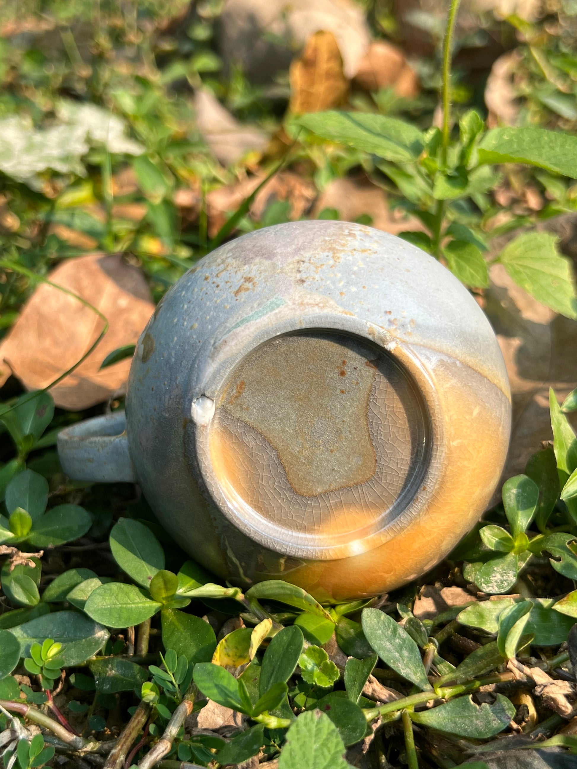 This is a woodfired pottery teapot