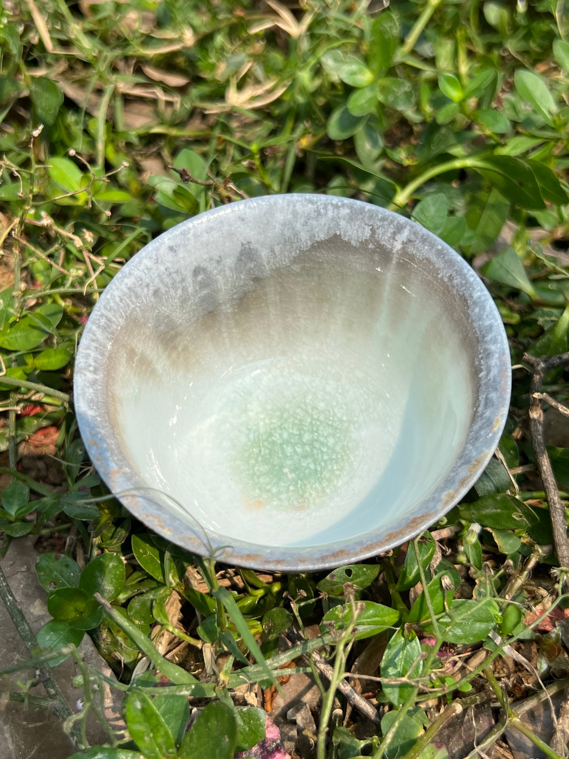 This is a woodfired pottery teapot gaiwan