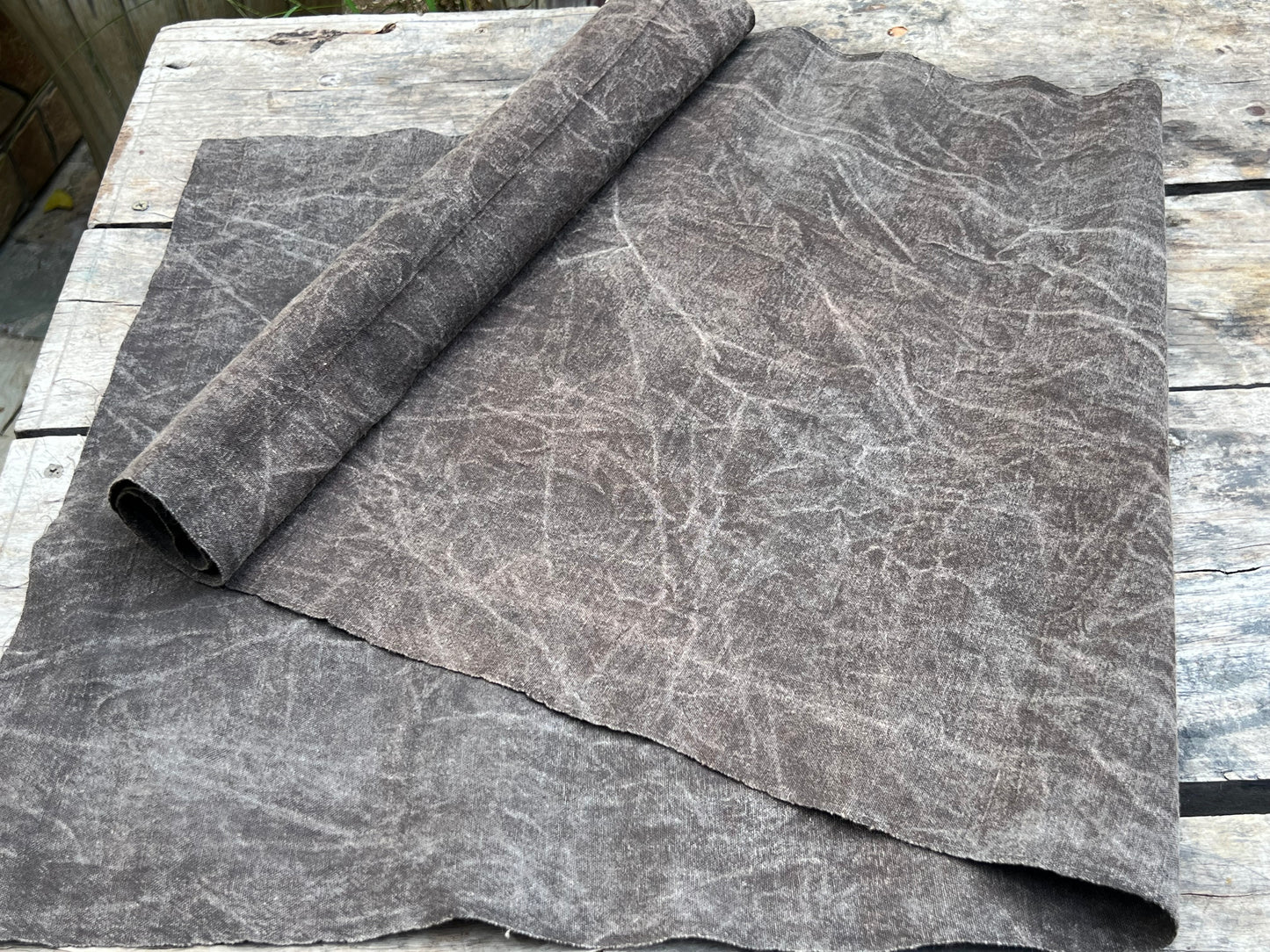 Hand-dyed Plant Rubbing Tea Table Cloth Natural Dyed Mud Dyed Antique Style Chabu Chaxi