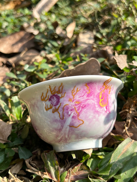 this is a Chinese Jingdezhen ceramic dragon teacup