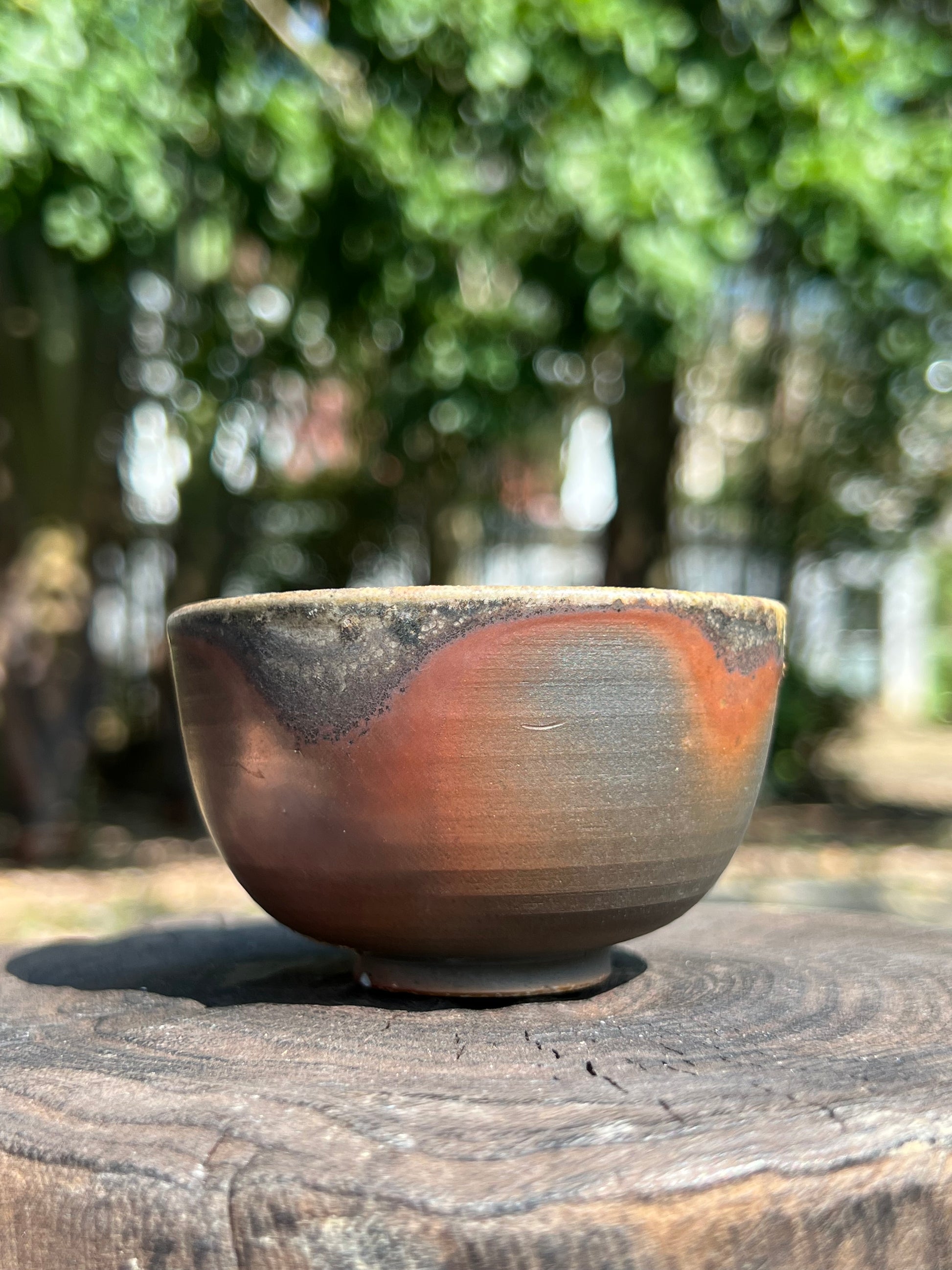 This is a woodfired tietai pottery teacup