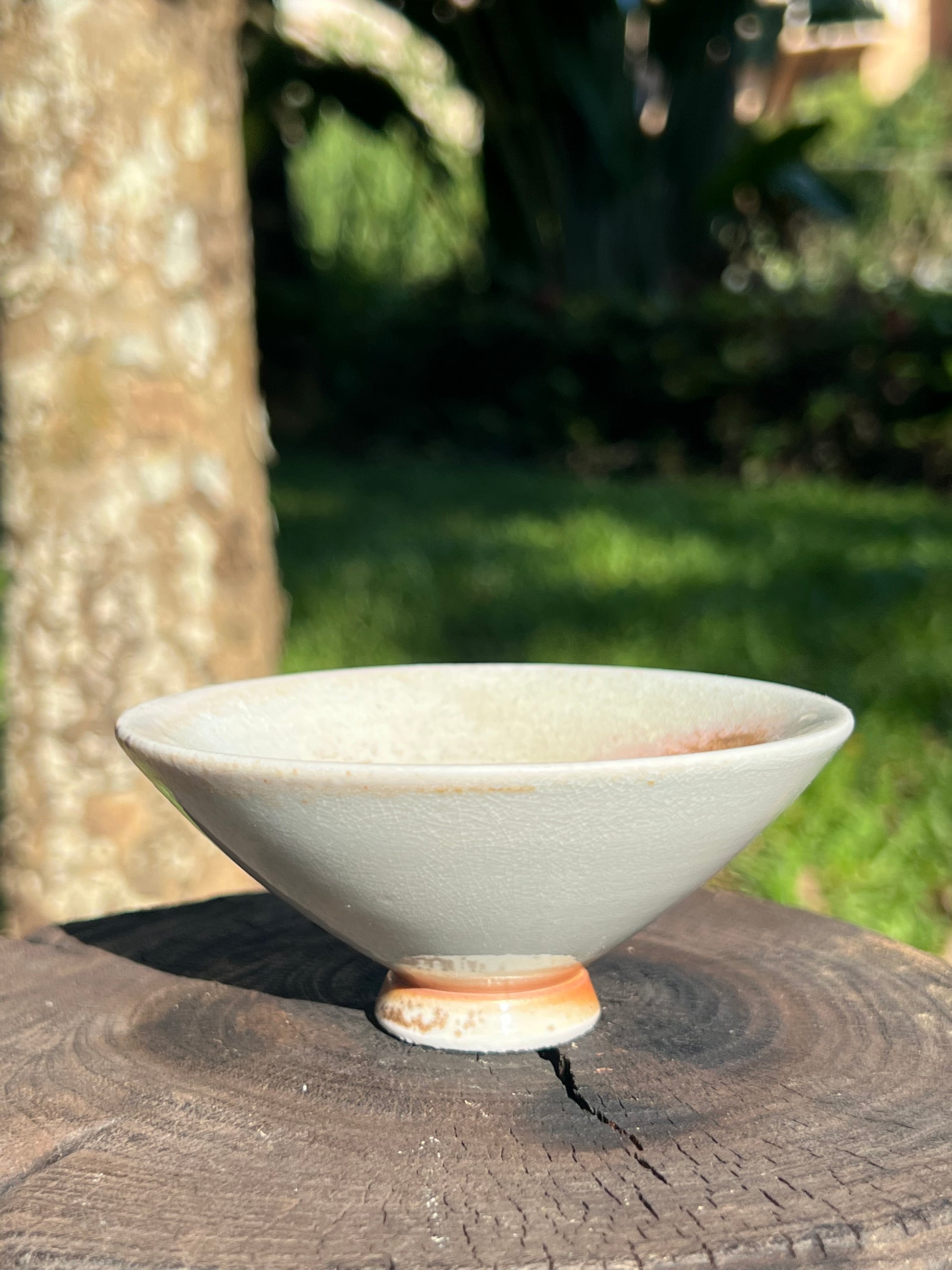 This is a woodfired pottery teacup