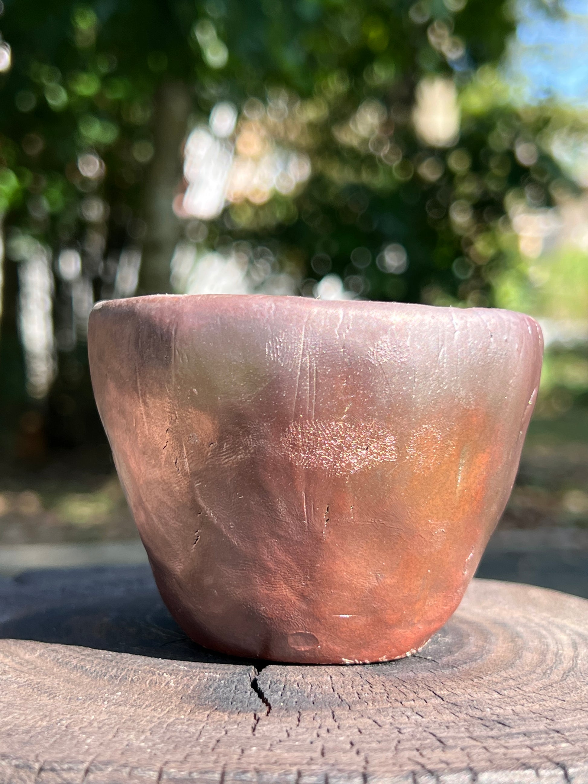 This is a woodfired tietai pottery teacup