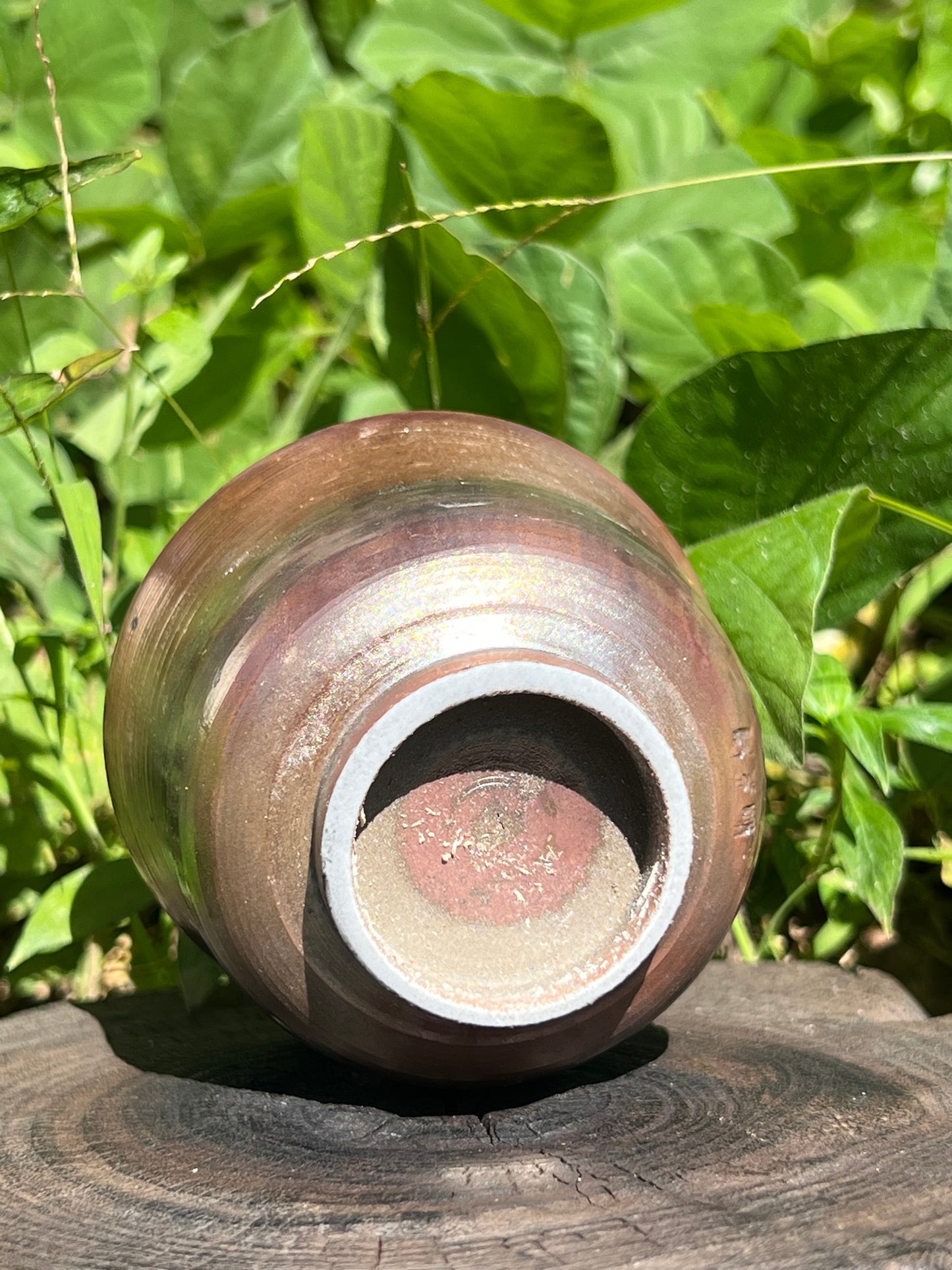 This is a woodfired tietai pottery teacup