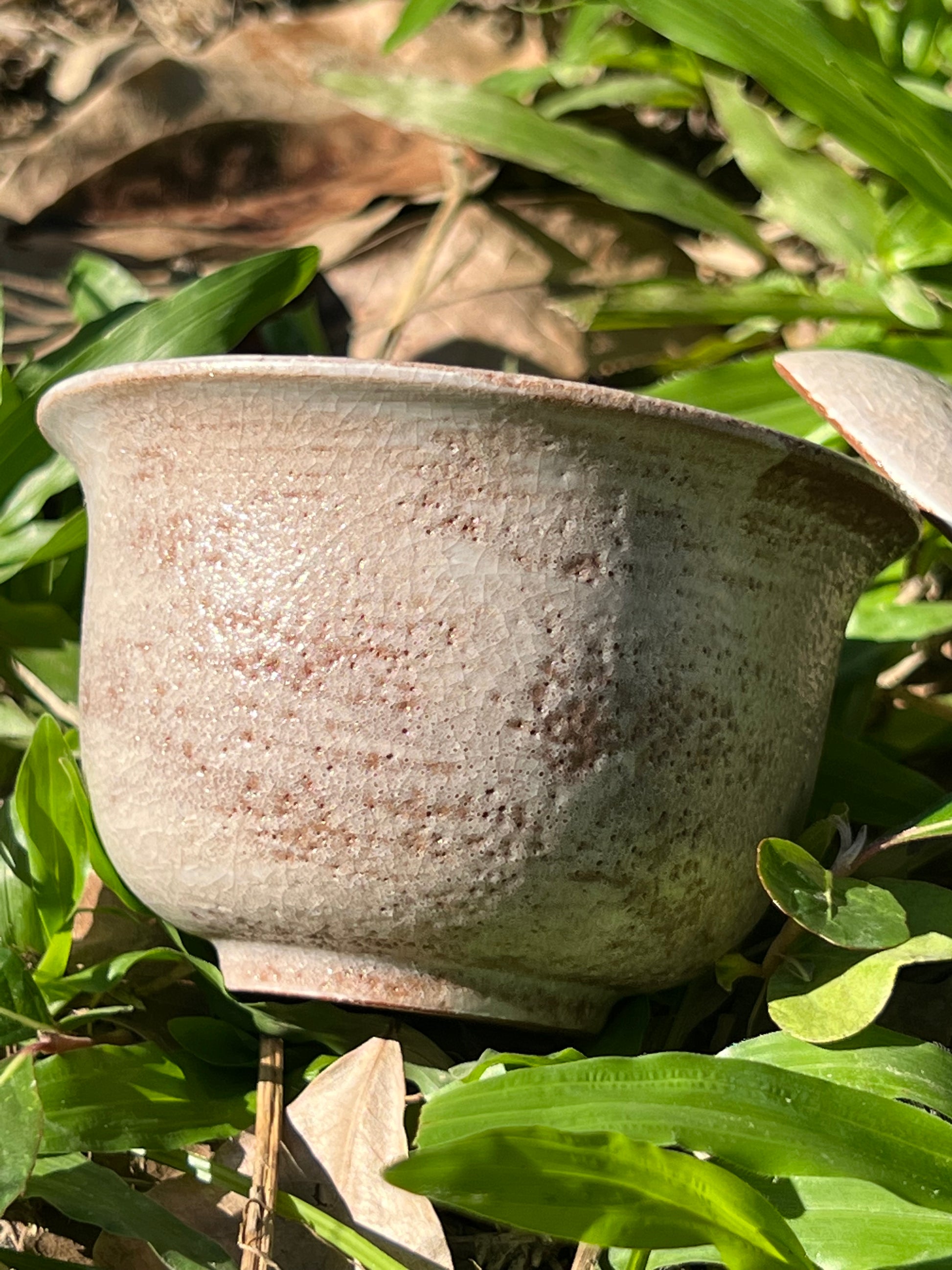 this is Chinese kohiki gaiwan. this is a pottery gaiwan