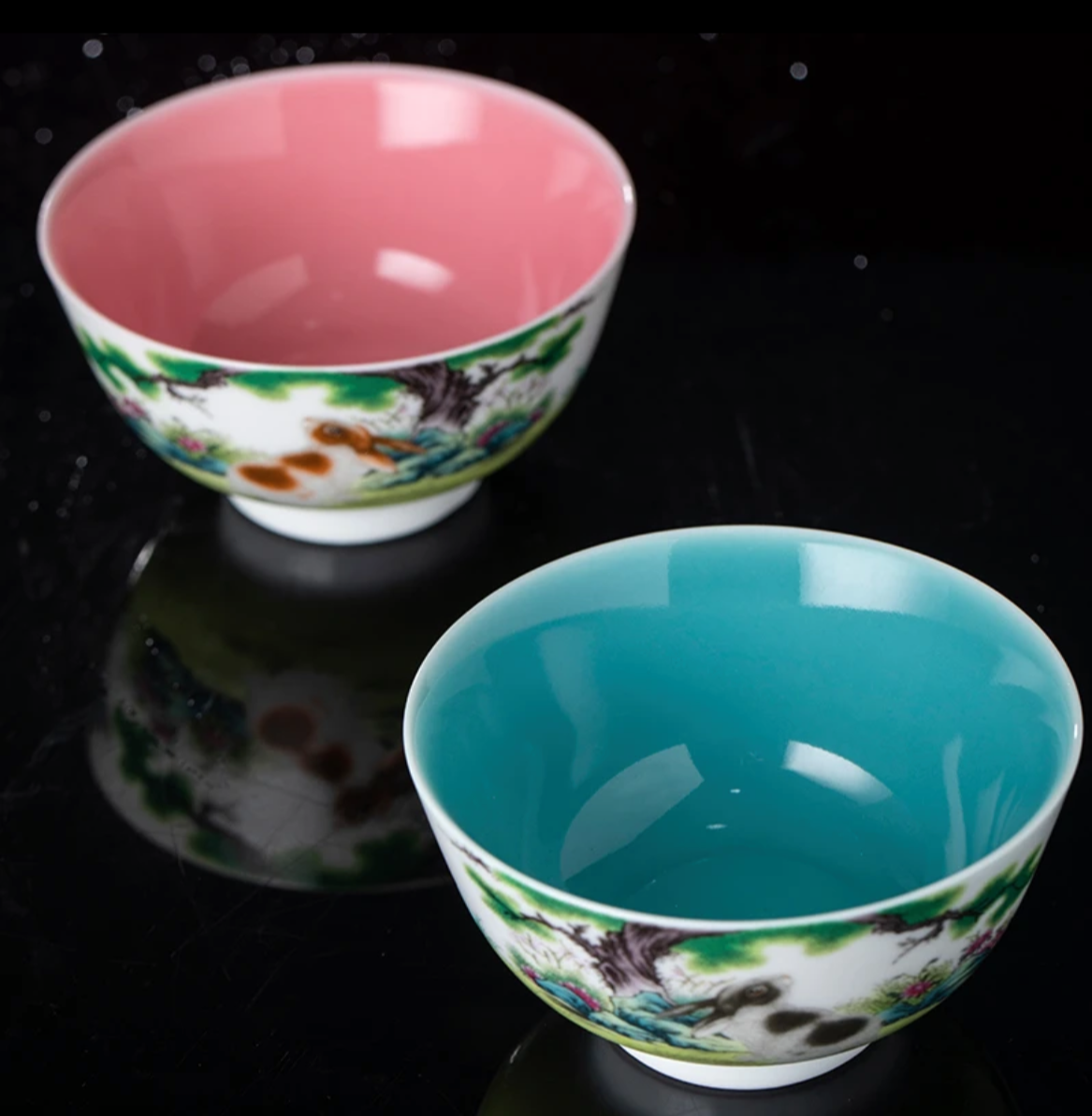 This is a Chinese Jingdezhen enamel  teacup